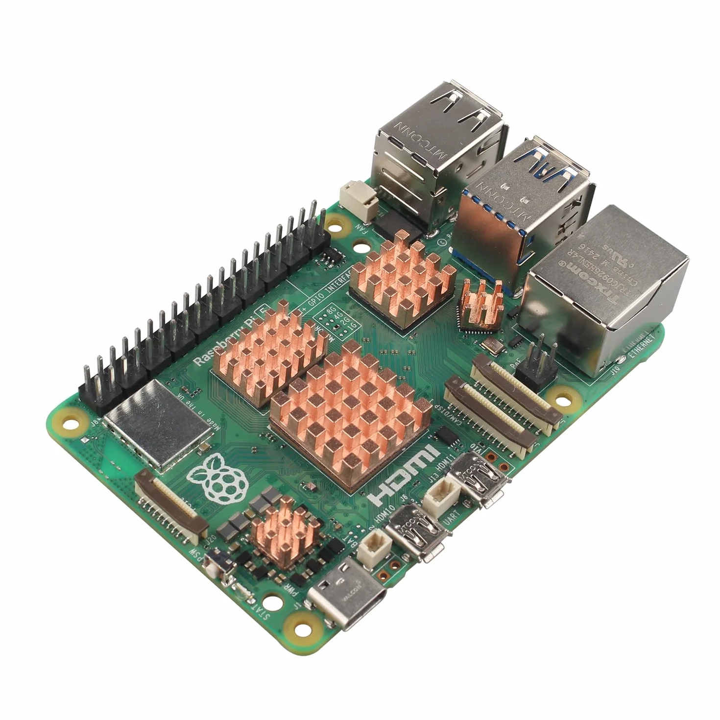 ZDE 20 Pezzi Dissipatore di Calore in Rame Puro con Forte Conduttività Termica Compatibile con Raspberry Pi/Orange Pi/Rock Pi/Tinker Board/PCB Board CPU Chip
