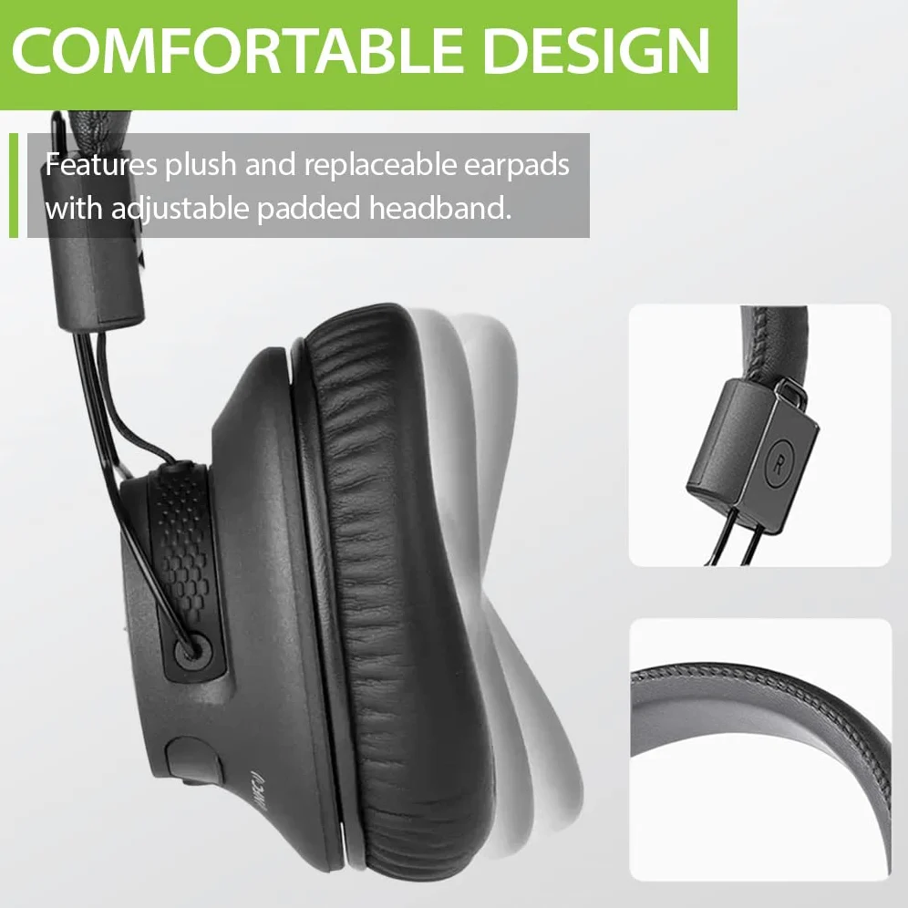 Avantree Quartet 2 – Bundle wireless compatibile Bluetooth per ascolto di gruppo con 4 cuffie e 1 trasmettitore + 2 cuffie aggiuntive, senza ritardi di sincronizzazione labiale, ideale per TV, silent