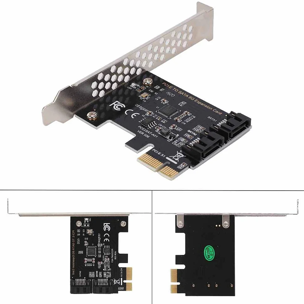 Scheda SATA Scheda controller PCI-E a SATA 3.0 da 2 porte Scheda adattatore PCI Express SATA III da 6 Gbps