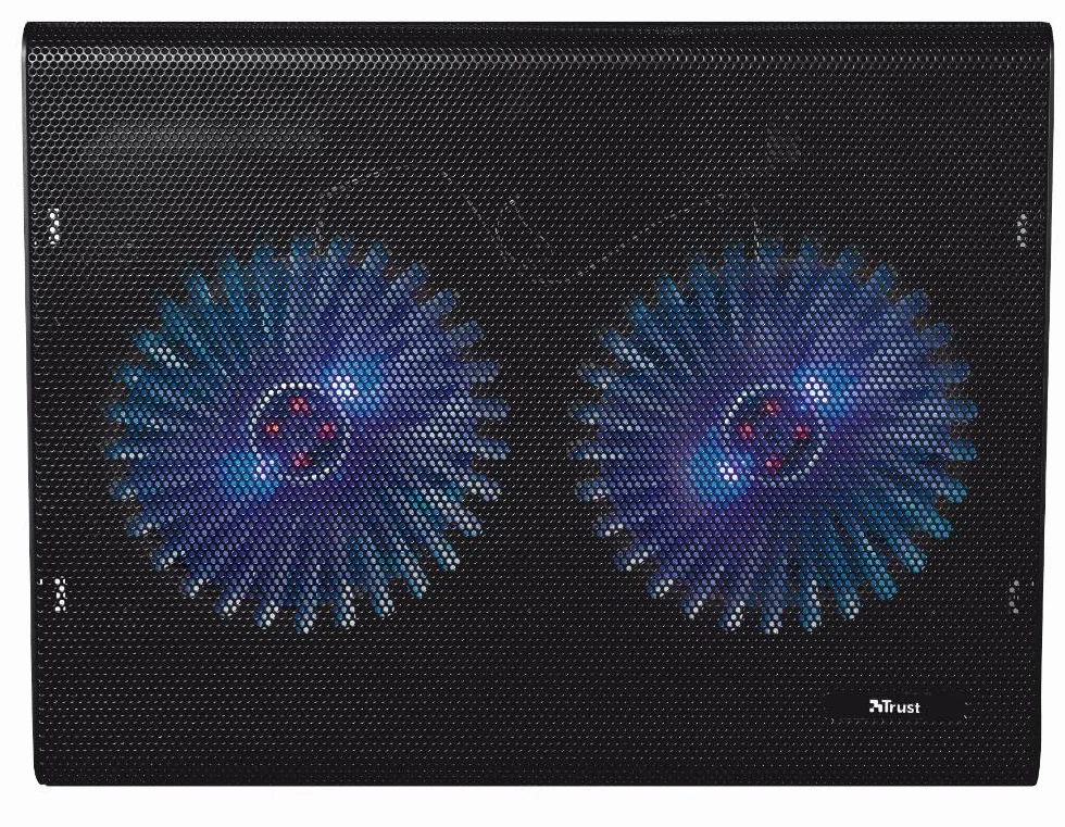 Trust Base di Raffreddamento per Laptop 17.3, 2 Ventole, USB, Cooling Pad, Nero