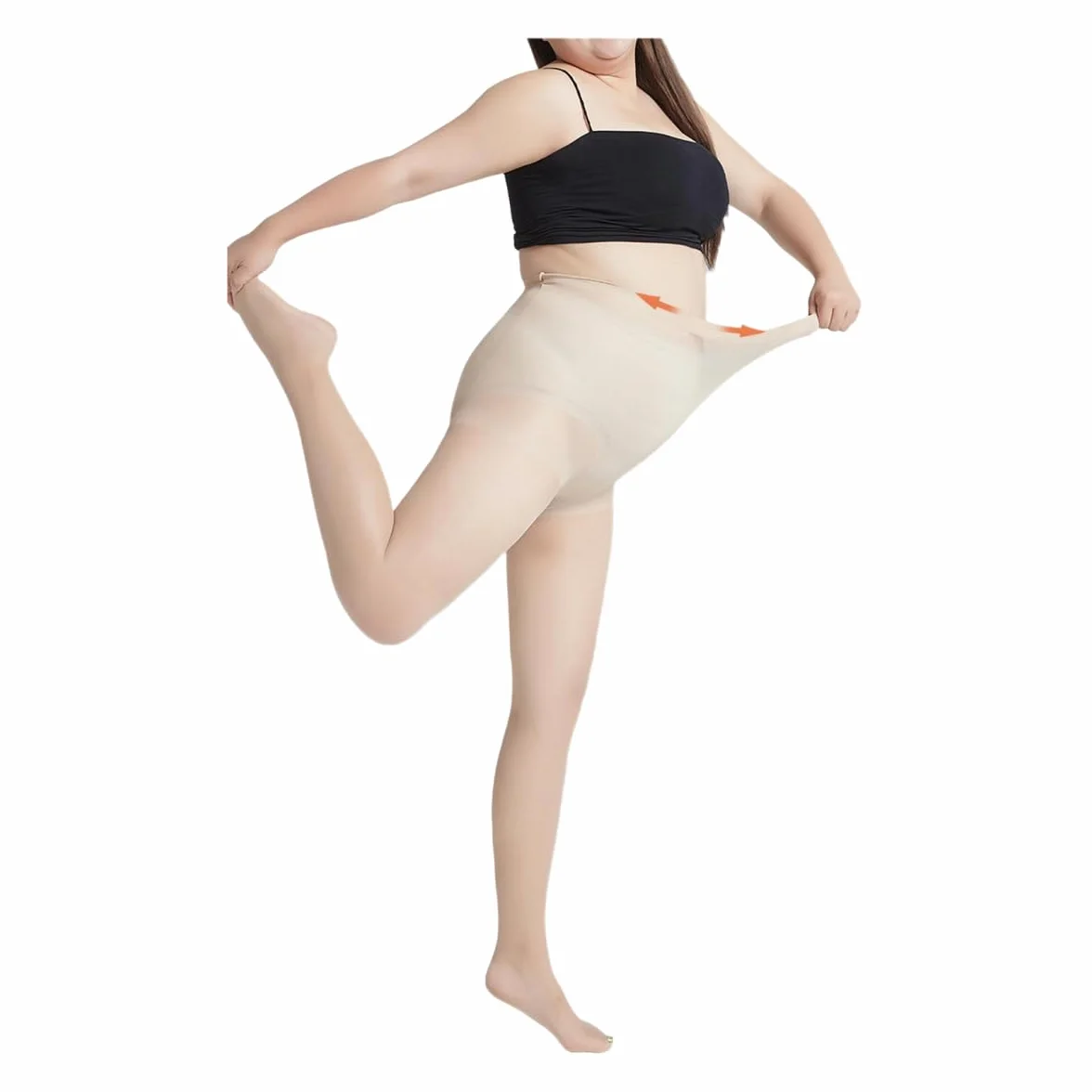 Calze da Donna Magiche Gamba Nuda Ultra-Sottile Pantyhose Anti-snaging Marrone 65-110 kg