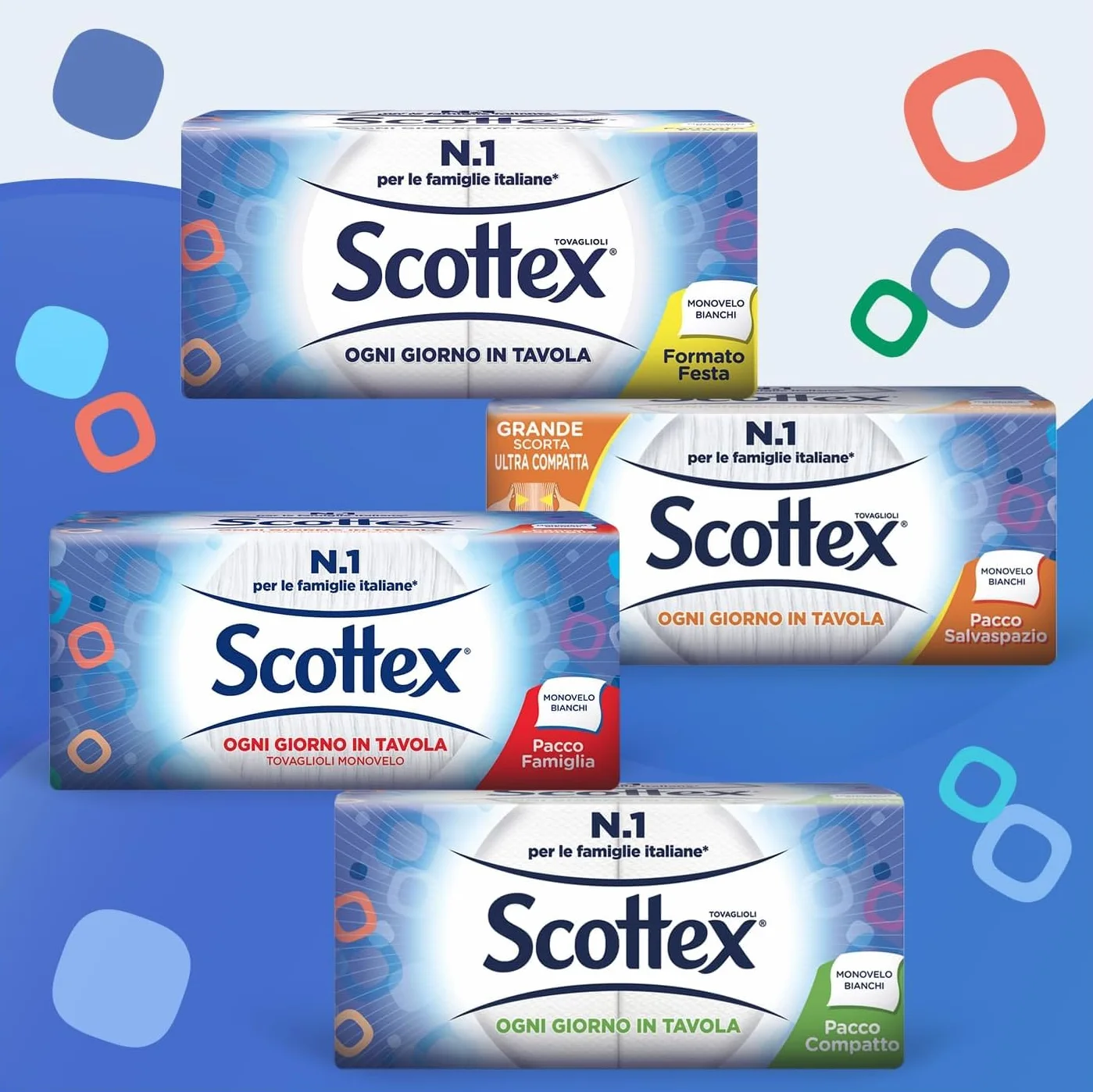Scottex Tovaglioli Monovelo Famiglia 200 Pezzi FSC