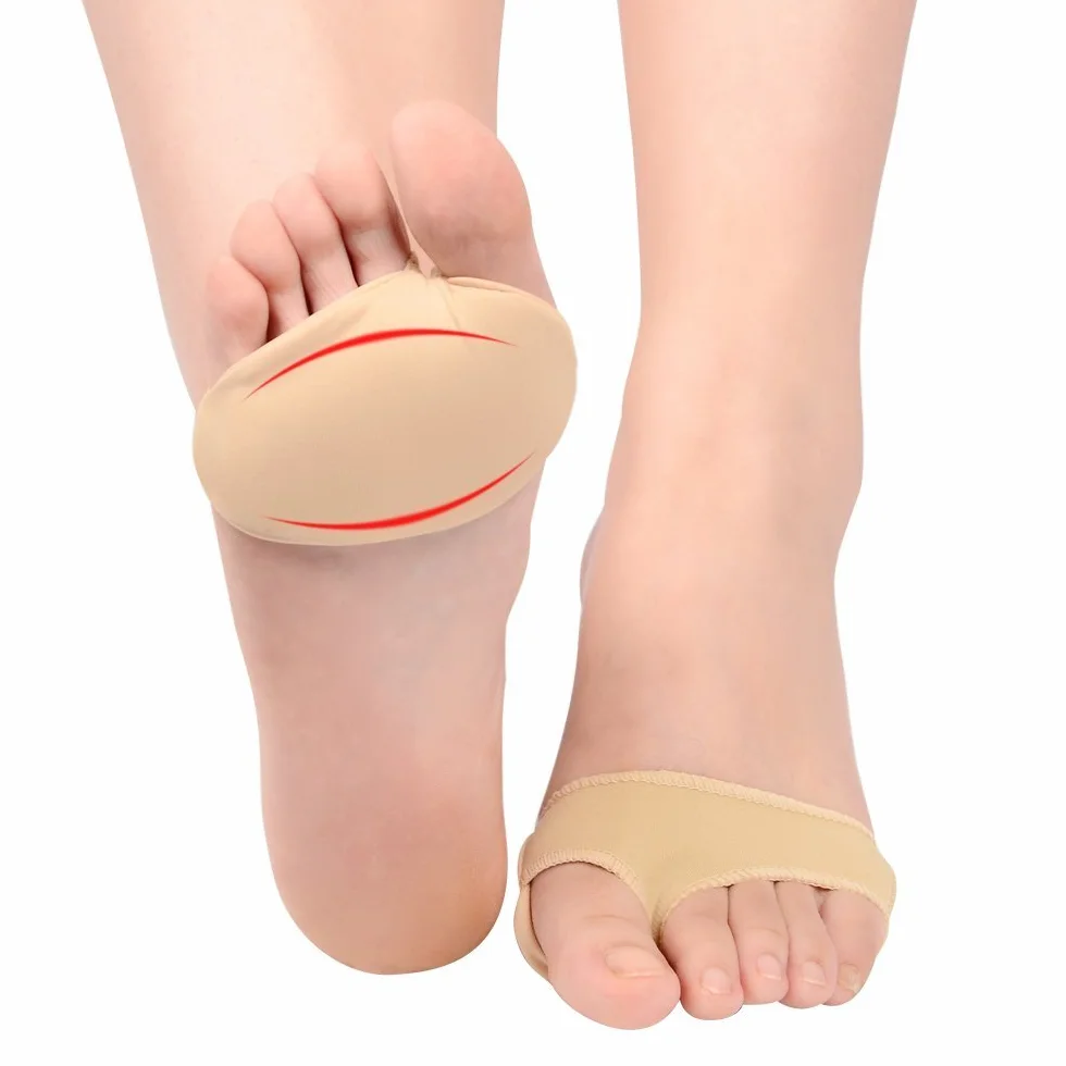 Soumit Cuscinetti Metatarsali L (EU 40-45), Cuscinetto Metatarsale con Tessuto Lycra Traspirante Morbido, Copertura Piedi per Sollievo