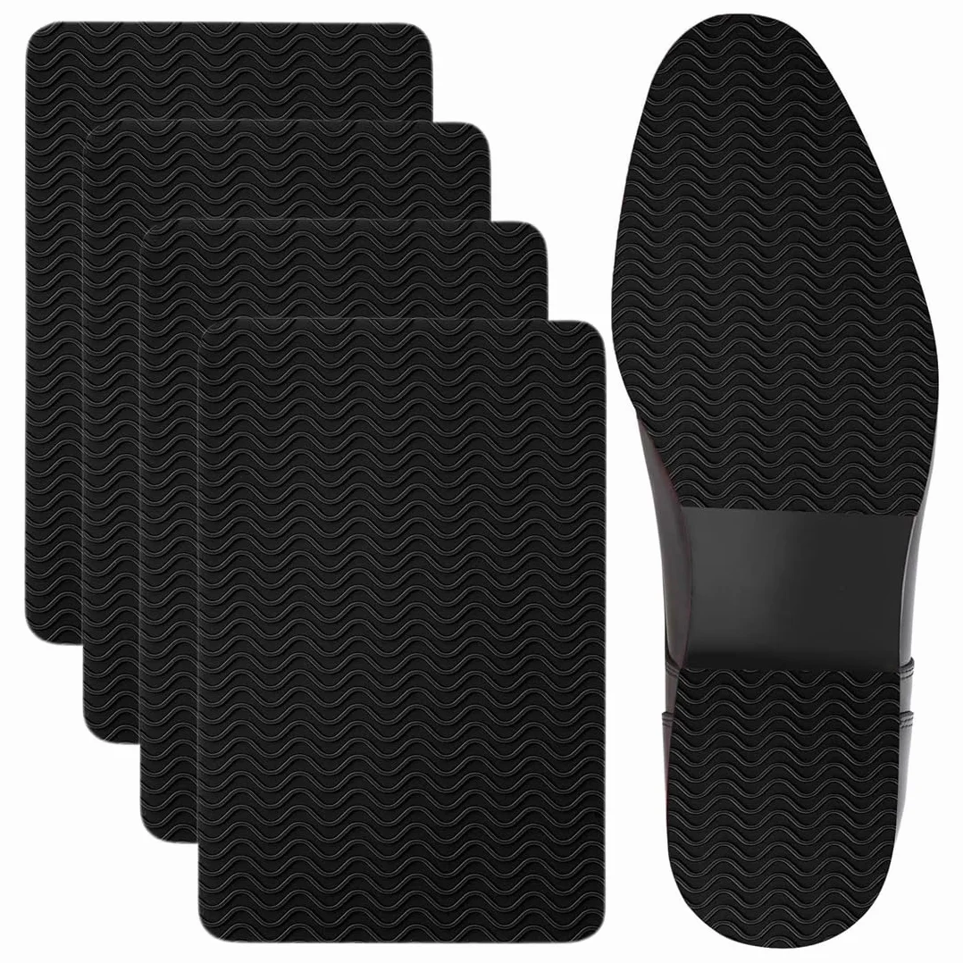 Kit Riparazione Suole Scarpe Autoadesive Antiscivolo Gomma 4 Pezzi