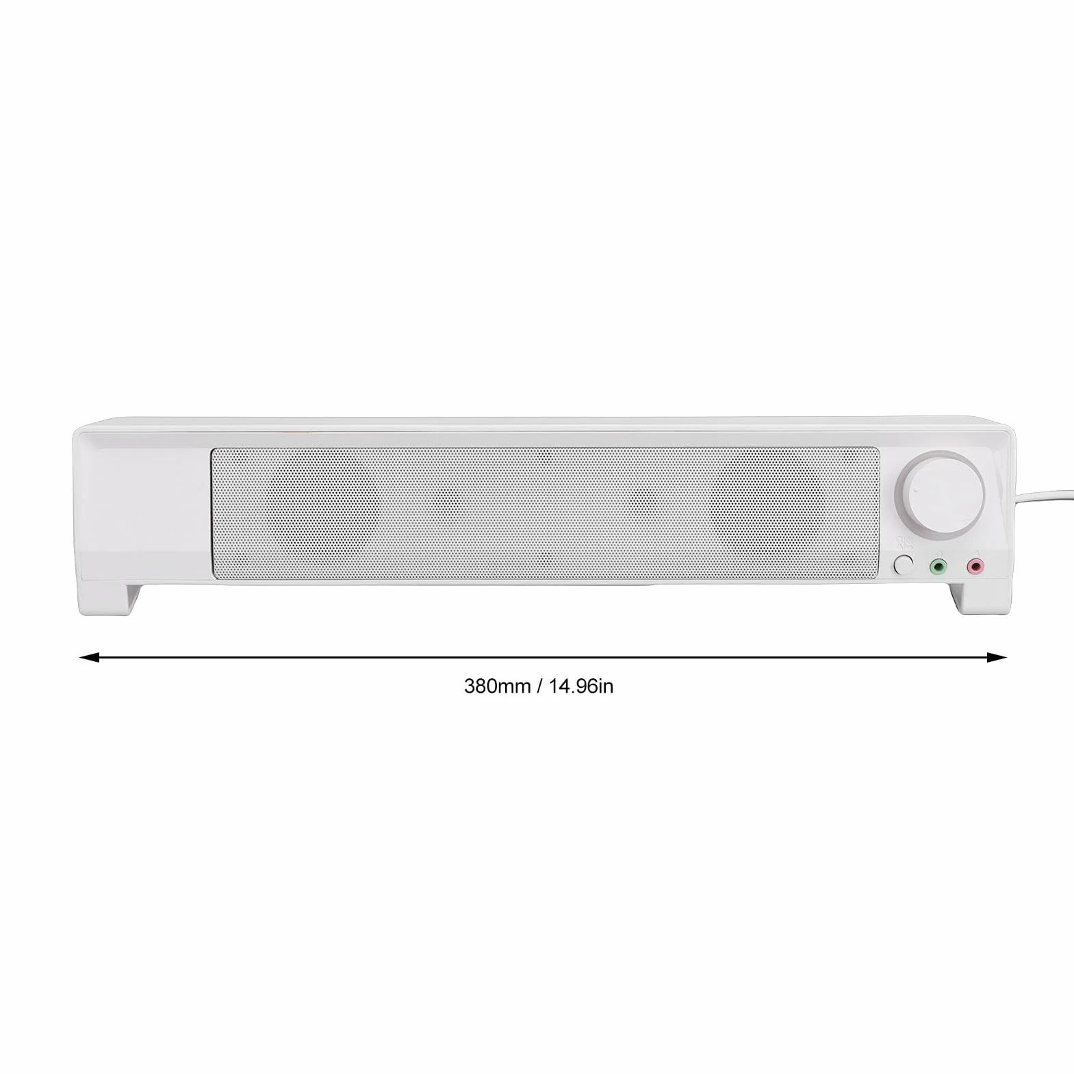 Altoparlante da Tavolo USB Suono Surround 3D con Microfono Look Moderno per Uso Domestico e in Ufficio ABS Compatto 14,96 X 3,15 X 2,76 Pollici