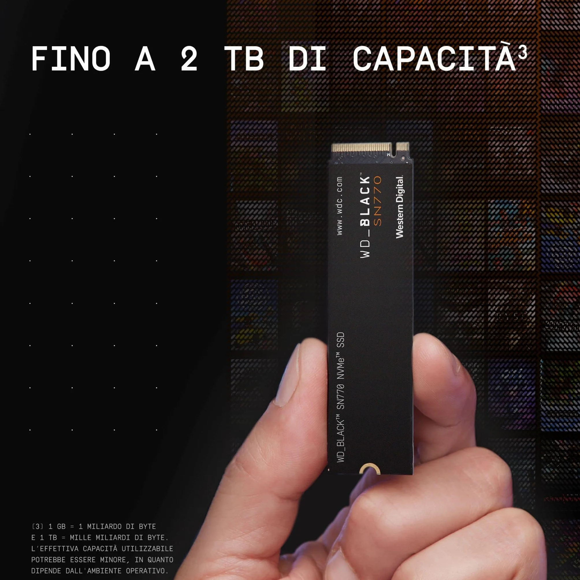 WD_BLACK SN700 2TB SSD Interno, M.2 2280 NVMe SSD con velocità fino a 5150 MB/s, 4850 MBs in scrittura, alte prestazioni per gaming, con PCIe Gen 4.0, SSD Gaming, Nero