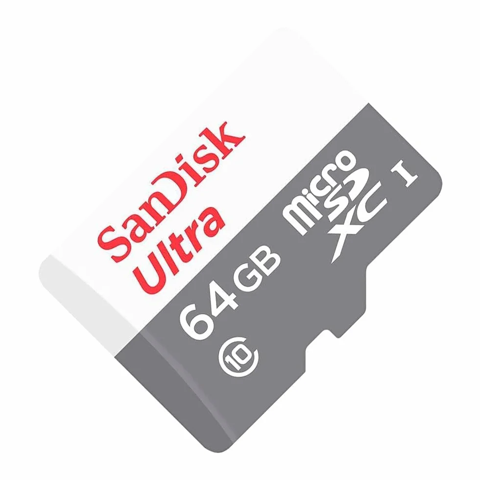 SanDisk Ultra microSDXC 64GB, up to 100MB/s, Class 10, UHS-I, Full HD video White/Grey