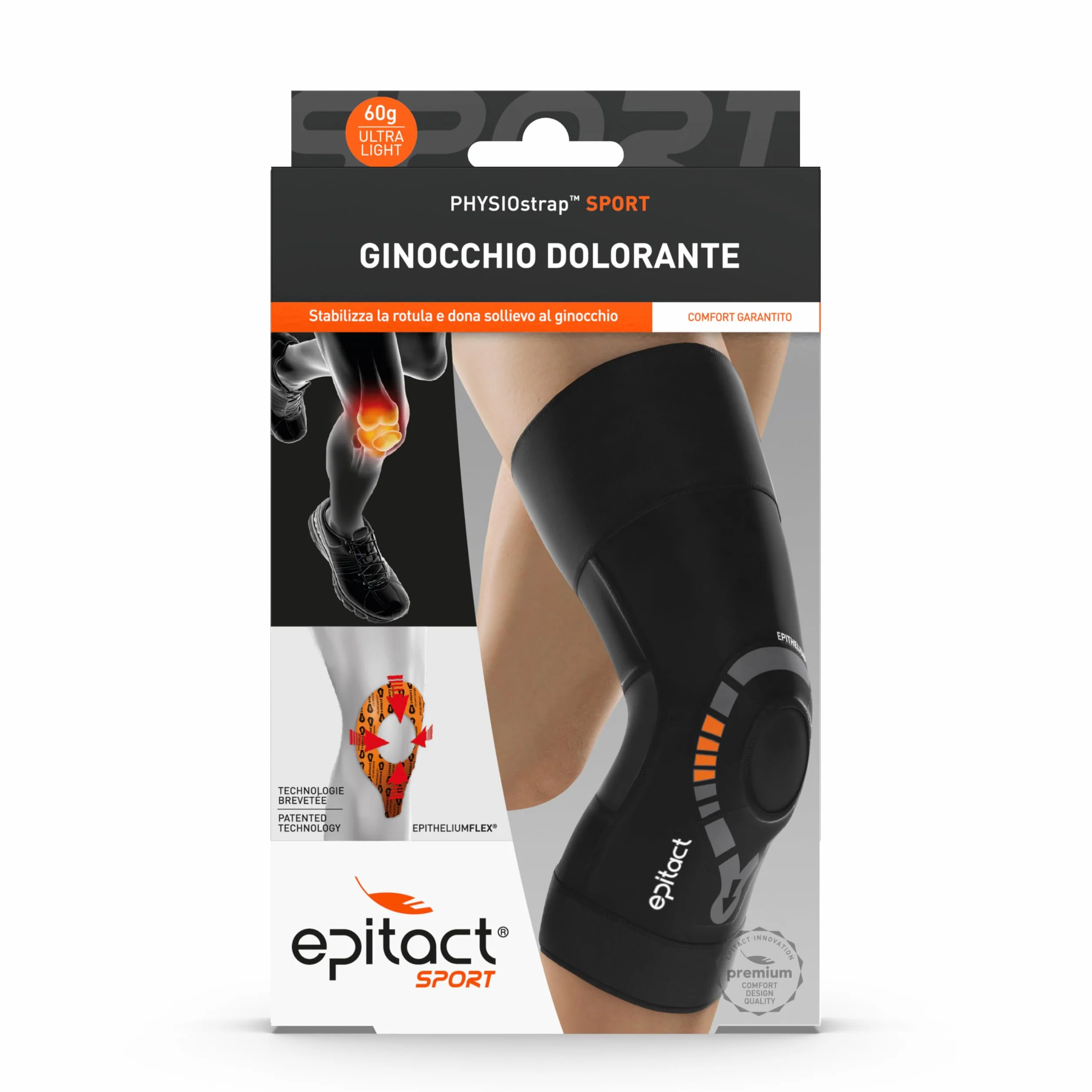 Epitact Ginocchiera Sport PHYSIOstrap Rotulea Tendinite Artrosi