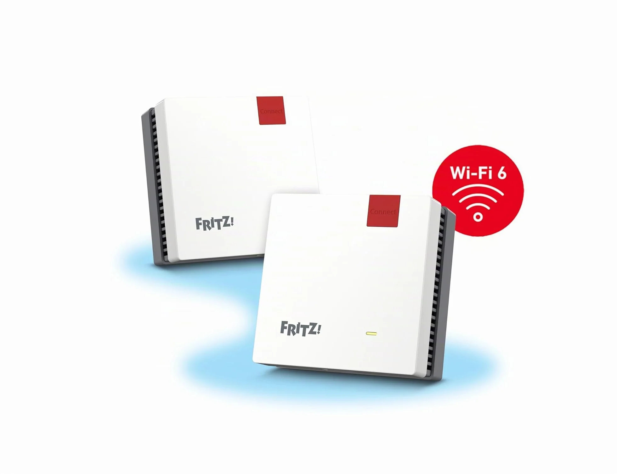 FRITZ!Mesh Set 1600 da 2 | Stabile Wi-Fi 6 fino a 3.000 Mbit/s | Copertura Wi-Fi per 3-5 stanze | Ideale per router Internet o modem per fibra ottica (ONT) | Configurazione semplice | Made in Europe
