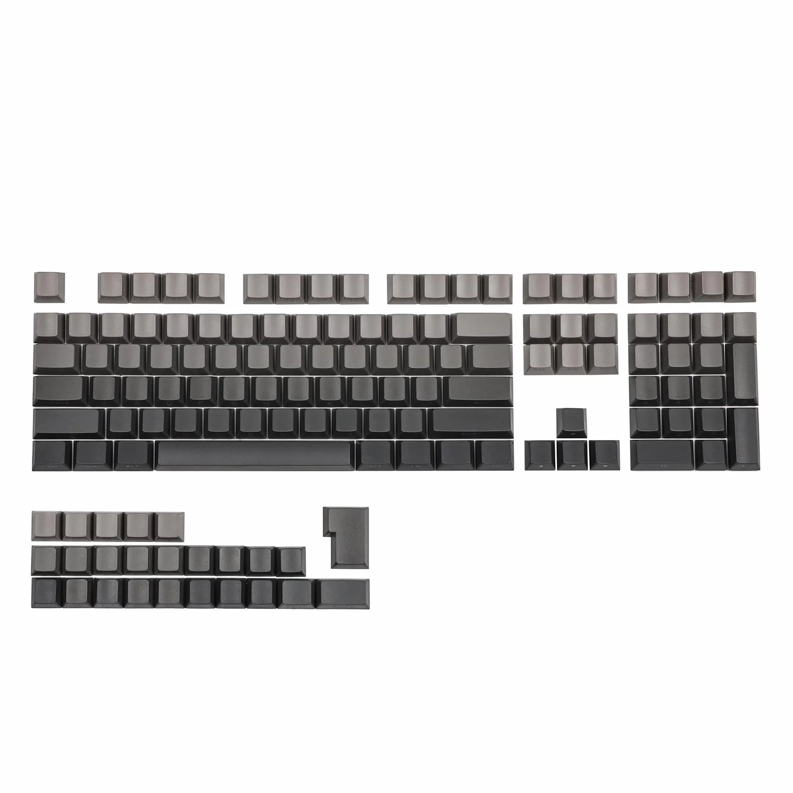 EPOMAKER Ombre Keycap Set di 136 tasti. Copritasti lucidi in Cherry profilo, PBT a doppio scatto. per tastiera meccanica, QWERTY USA (Smoky Grey, Cherry Profile)