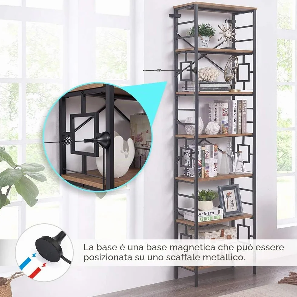 Bingfu Antenna WiFi 2,4GHz 5GHz Bibanda 9dBi MIMO Maschio RP-SMA Omnidirezionale con Base Magnetica Cavo Prolunga 3 m per Router WiFi Telecamera IP Sicurezza Schede Madre Adattatore USB, 2 pacchi