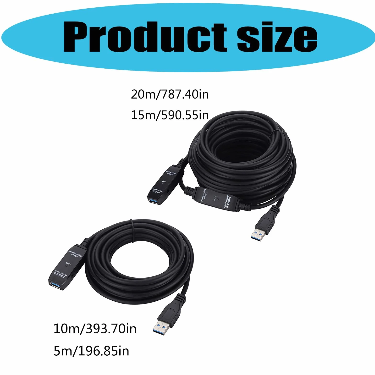Ad alta velocità USB3.0 Ripetitori Cavo Metallo Core USB3.0 Maschio a Femmina Cavo di Estensione Per Stampante Scanner Computer