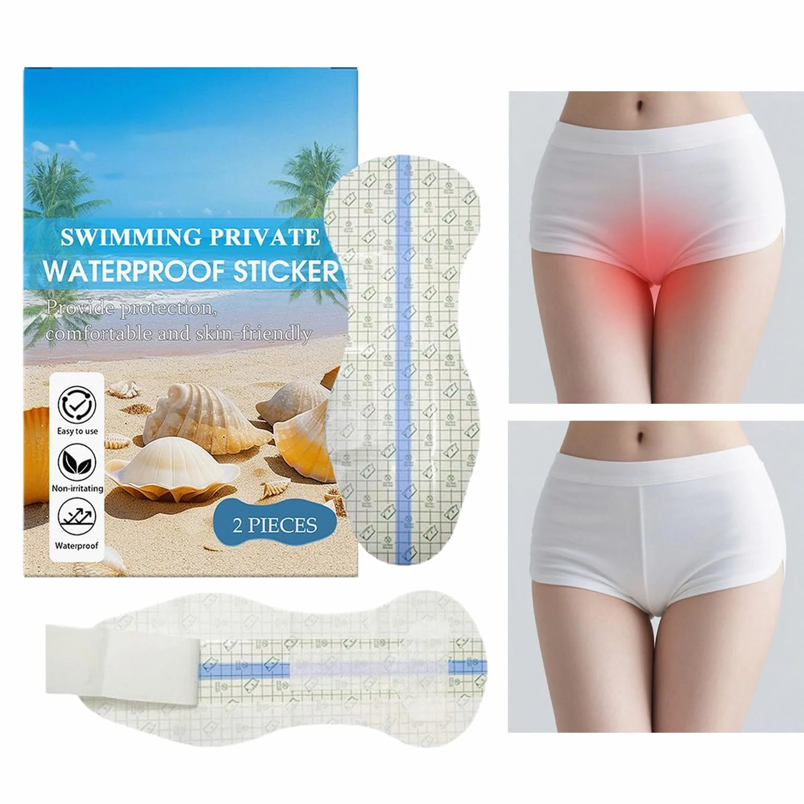 Imbottiture protettive per il nuoto da donna 10 adesivi impermeabili assorbenti privati accessorio costume da bagno