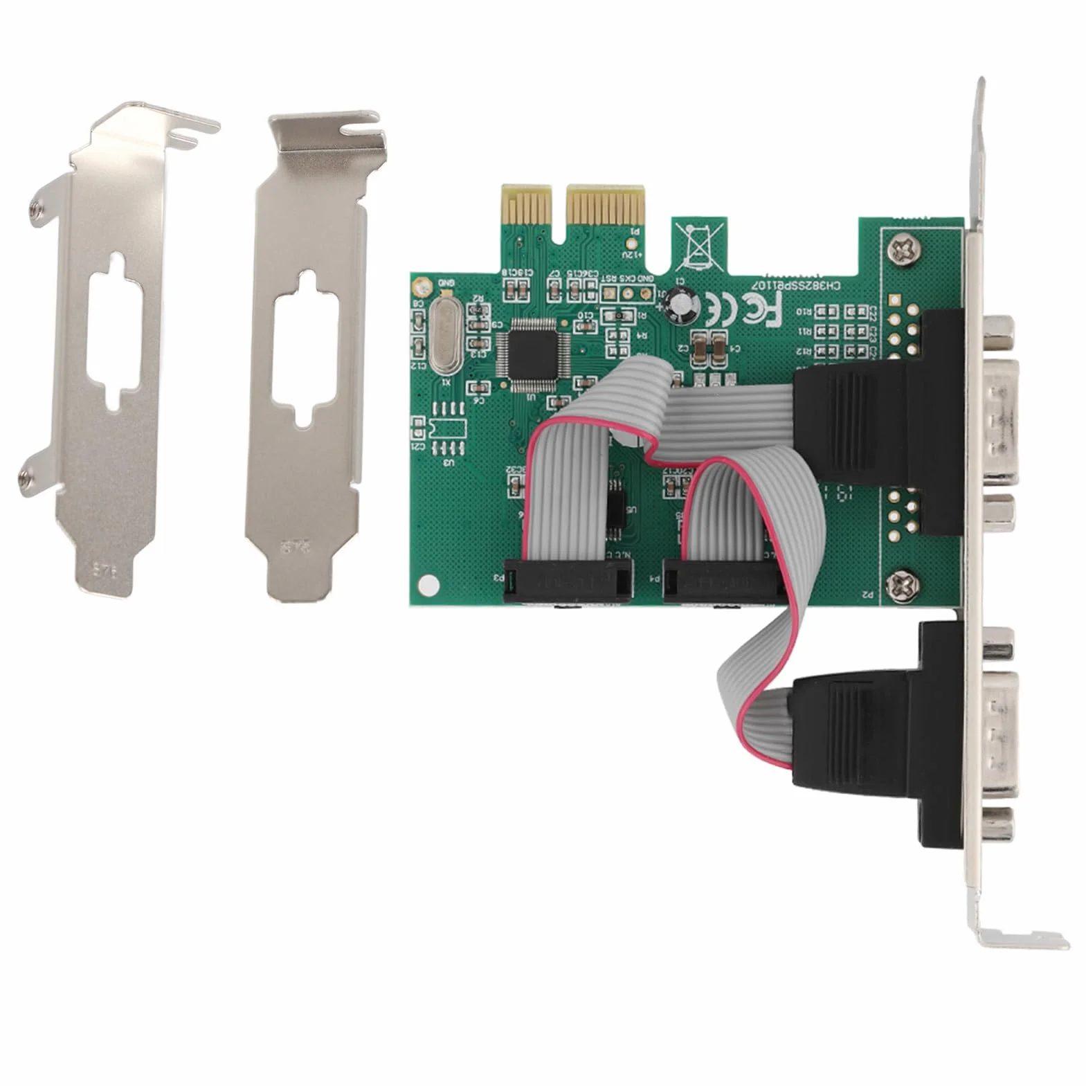 Scheda di espansione seriale a basso profilo a 2 porte, porta seriale RS-232 standard, adattatore porta COM da PCI Express a industriale DB9 RS232