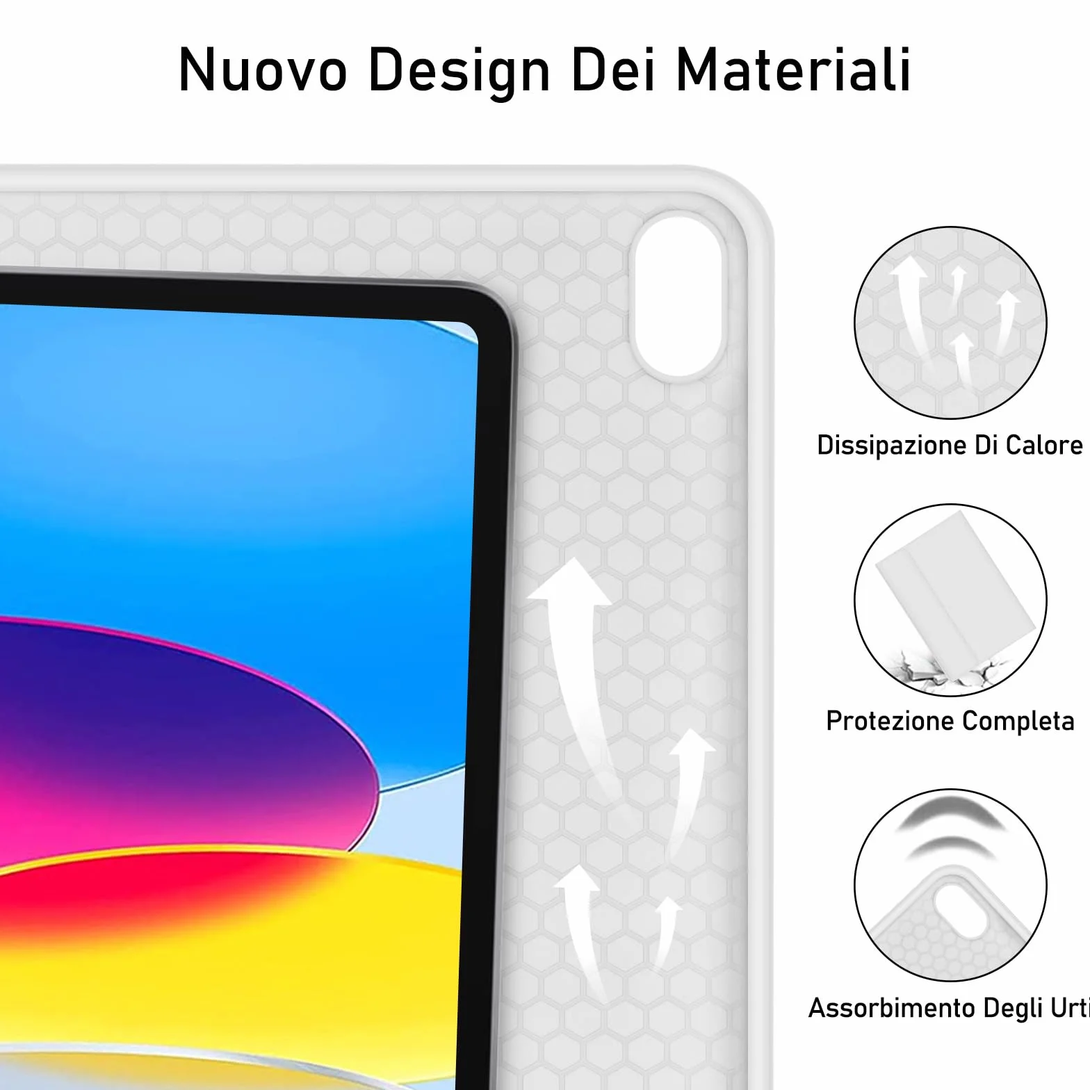 Cover IPad A16 11/10 Generazione con Tastiera (11/10.9 Pollici, 2025/2022) - Italiano QWERTY Magnetico Rimovibile Bluetooth Tastiera, Custodia con Supporto Pencil per Ipad 11/10 Gen, Grigio