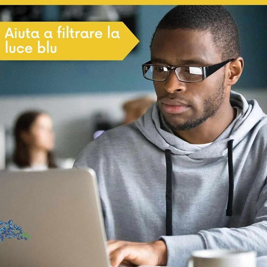 Luteina 50 mg con zeaxantina, beta carotene, vitamina A B2, piperina 180 capsule protezione occhi luce blu senza glutine