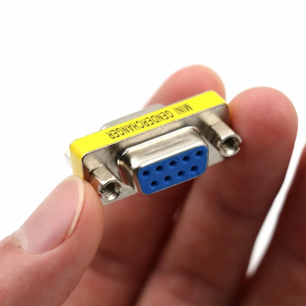 TECHZOCO Adattatore RS232 DB9 Femmina a Accoppiatore, Connettore Seriale per Commutatore di Genere RS-232 - RS-485 - TTL