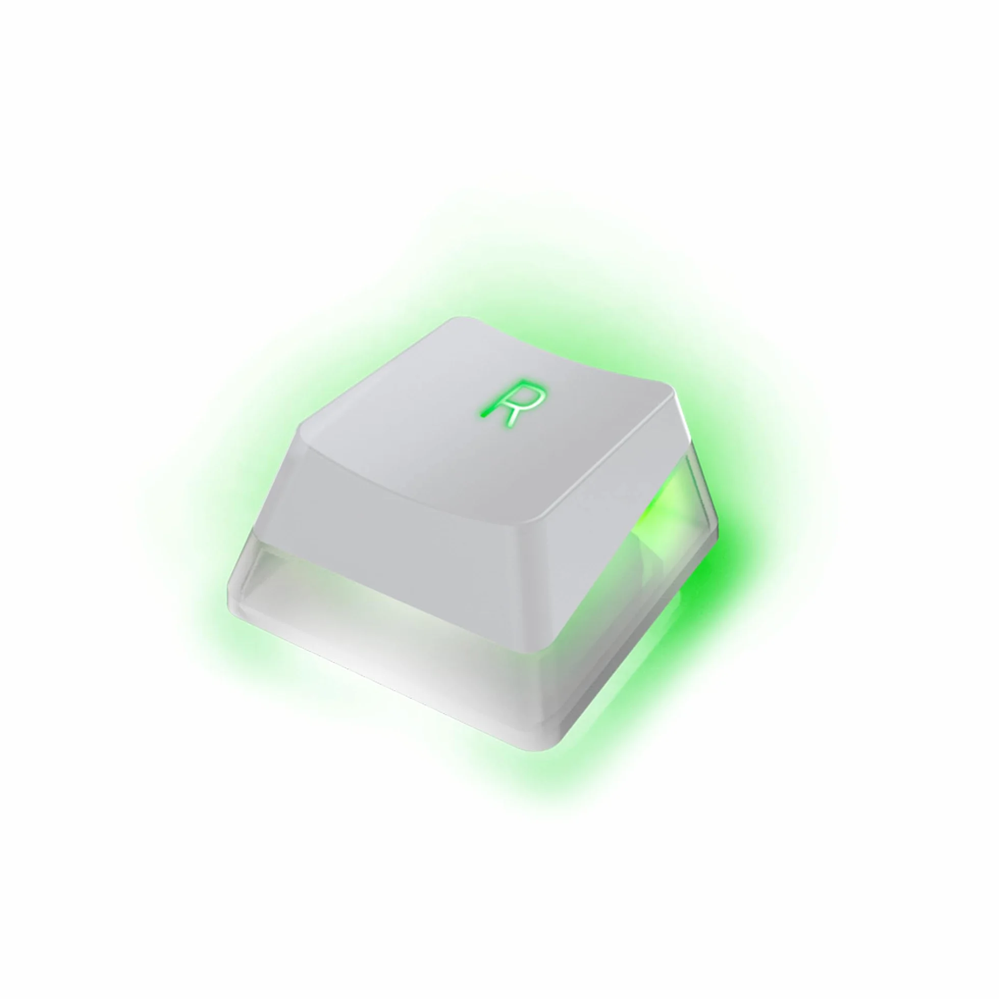 Razer Phantom Kit di upgrade dei tasti - Esclusivi tasti stealth con lati traslucidi che risplendono con l'illuminazione Razer Chroma RGB, US- & UK-Layout, Bianco