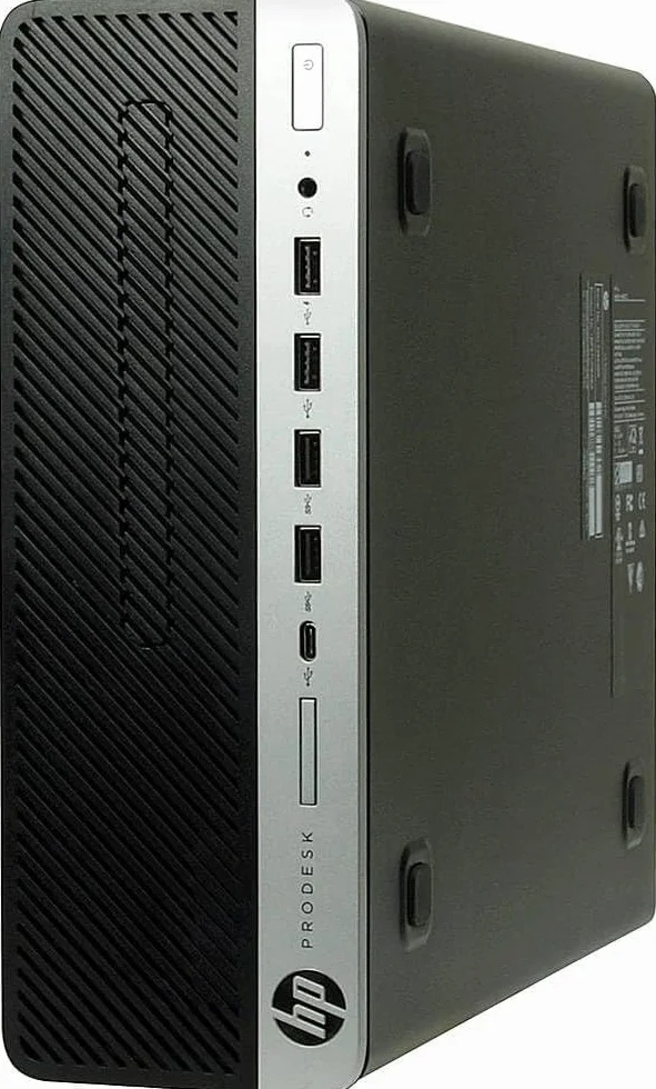 HP ProDesk 600 G3 SFF Desktop Computer PC, Intel Core i5-7500, 8 GB RAM, 256 GB SSD, WiFi, Bluetooth, tastiera US QWERTY Windows, 11 Pro (ricondizionato)