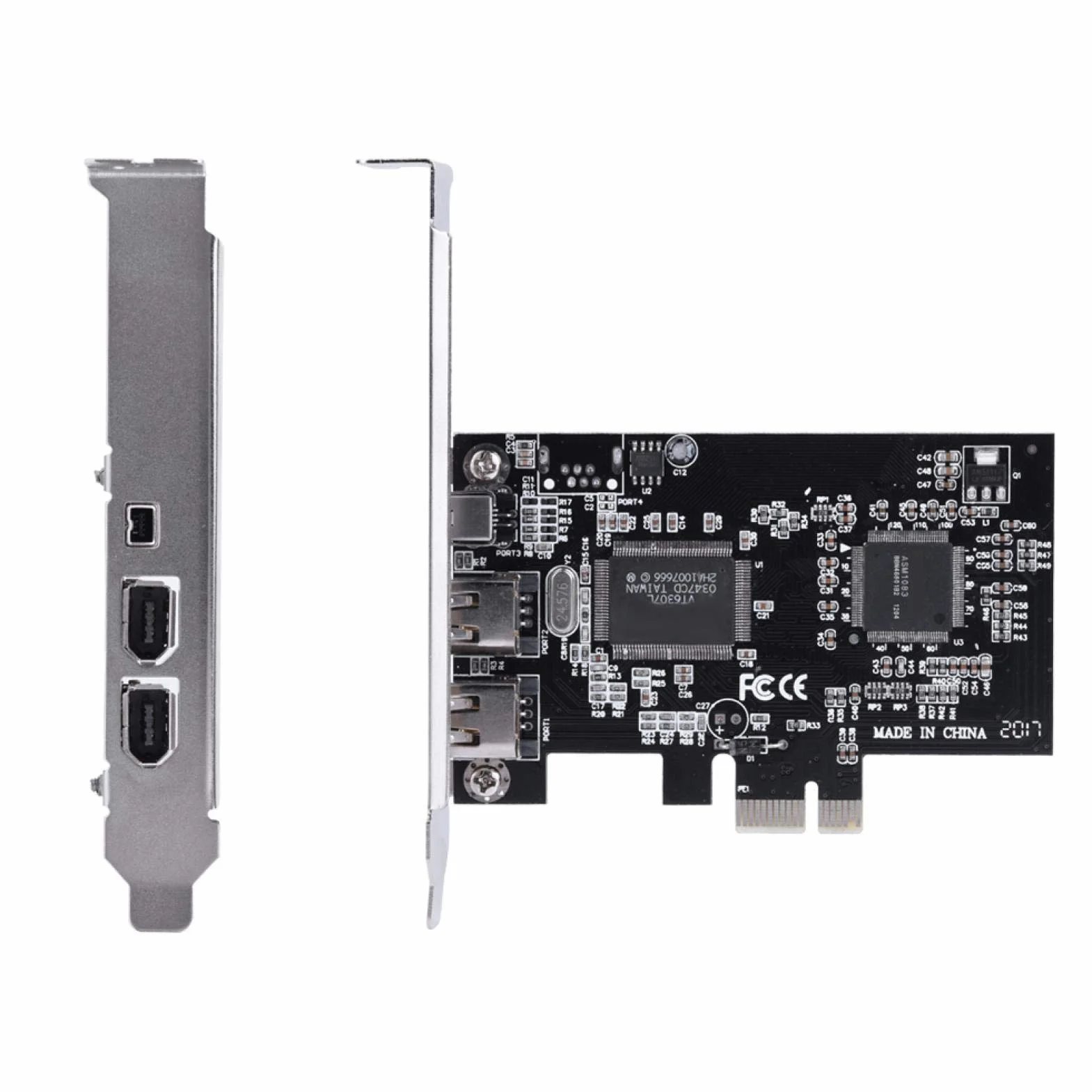Scheda PCIE FireWire, PCI-E PCI Express FireWire 1394a Scheda Controller IEEE 1394 con Cavo Firewire per 10/8/7 / Vista/XP / 2000 / Me / 98SE