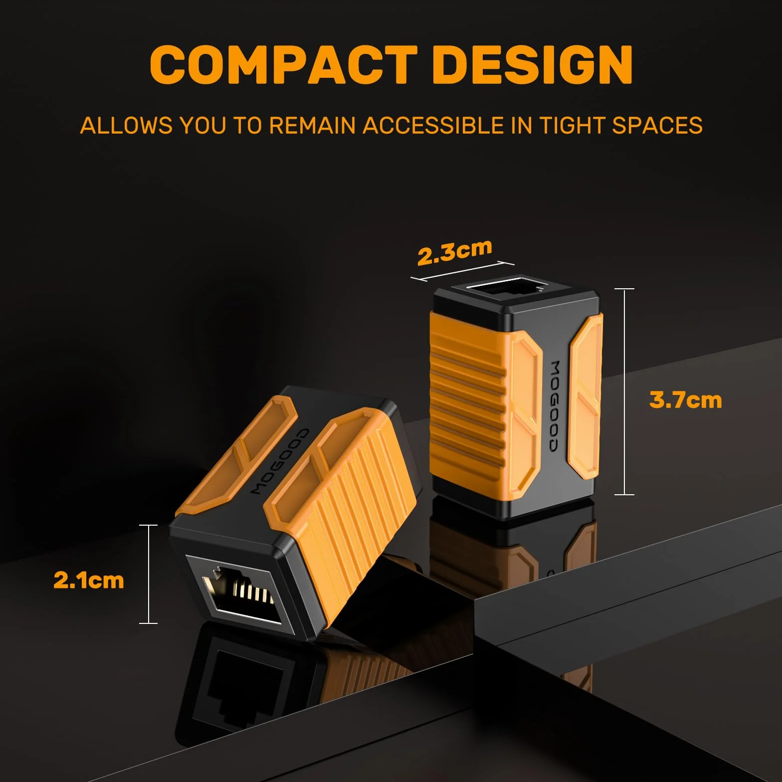 MOGOOD Accoppiatore RJ45 1 Pezzi, Accoppiatore Internet 10Gbps, Adattatore di Estensione del Cavo Ethernet, Connettore Ethernet da Femmina a Femmina Compatibile con Cat7, Cat6, Cat5e, Cat5