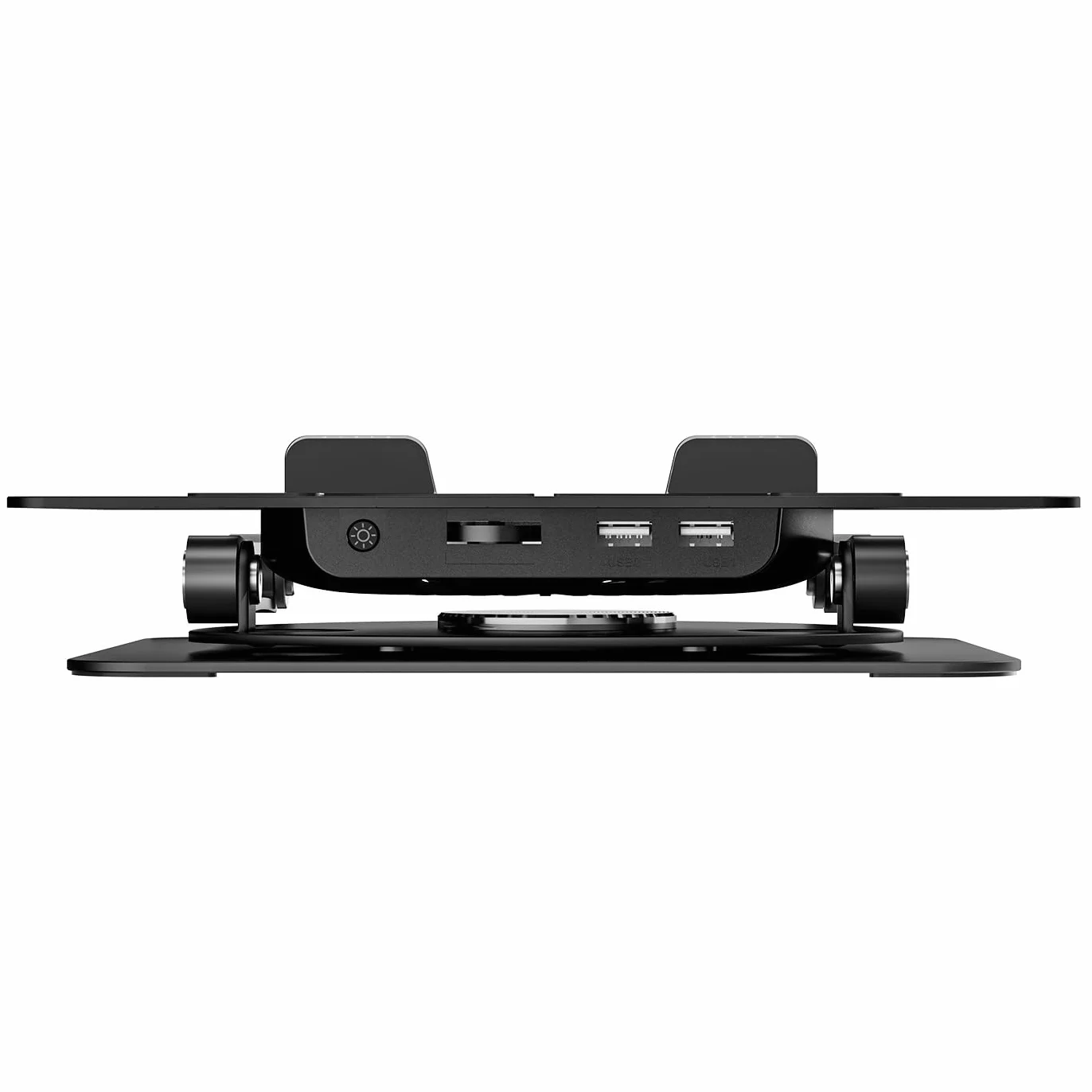 CoolAir Supporto per Tablet/Laptop 17,3" con Ventola Silenziosa RGB 11 cm, Base Regolabile Altezza e Rotazione 360°, Alluminio