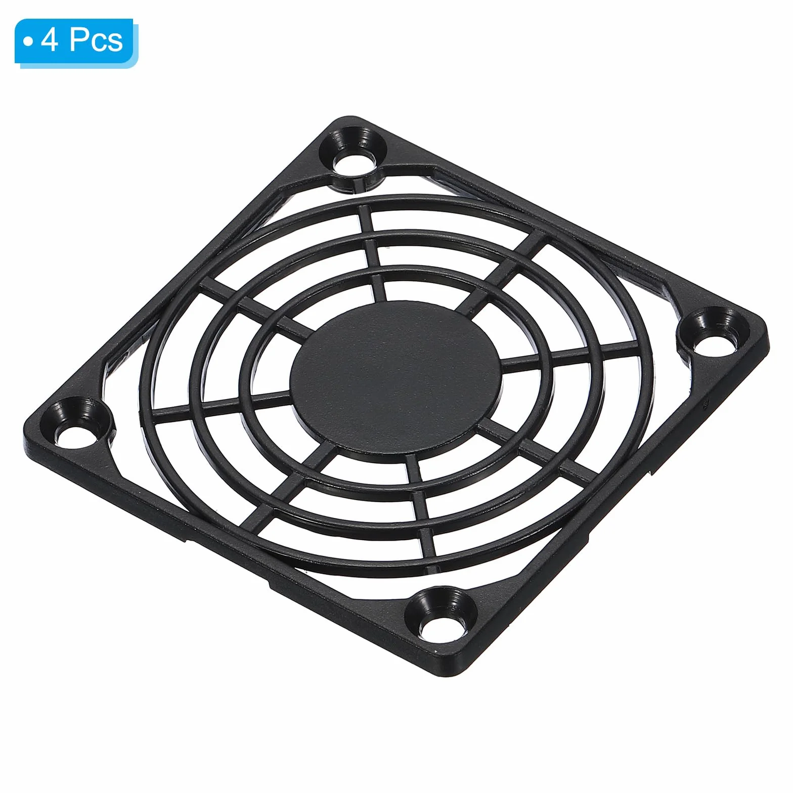 PATIKIL 60mm Ventola Filtro, 4pz ABS Plastica Ventilatore Griglia Protezione Protezione per Ventola Protezione Copertina Fai-da-Te, Nera