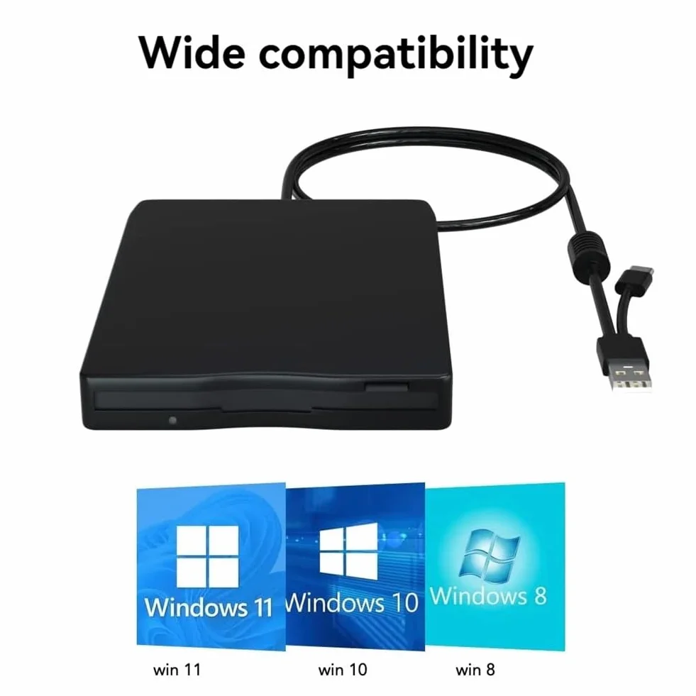 Lettore Floppy Disk USB unità Floppy Disk Doppia Interfaccia unità Floppy Disk USB C Esterna per PC Laptop Notebook Desktop