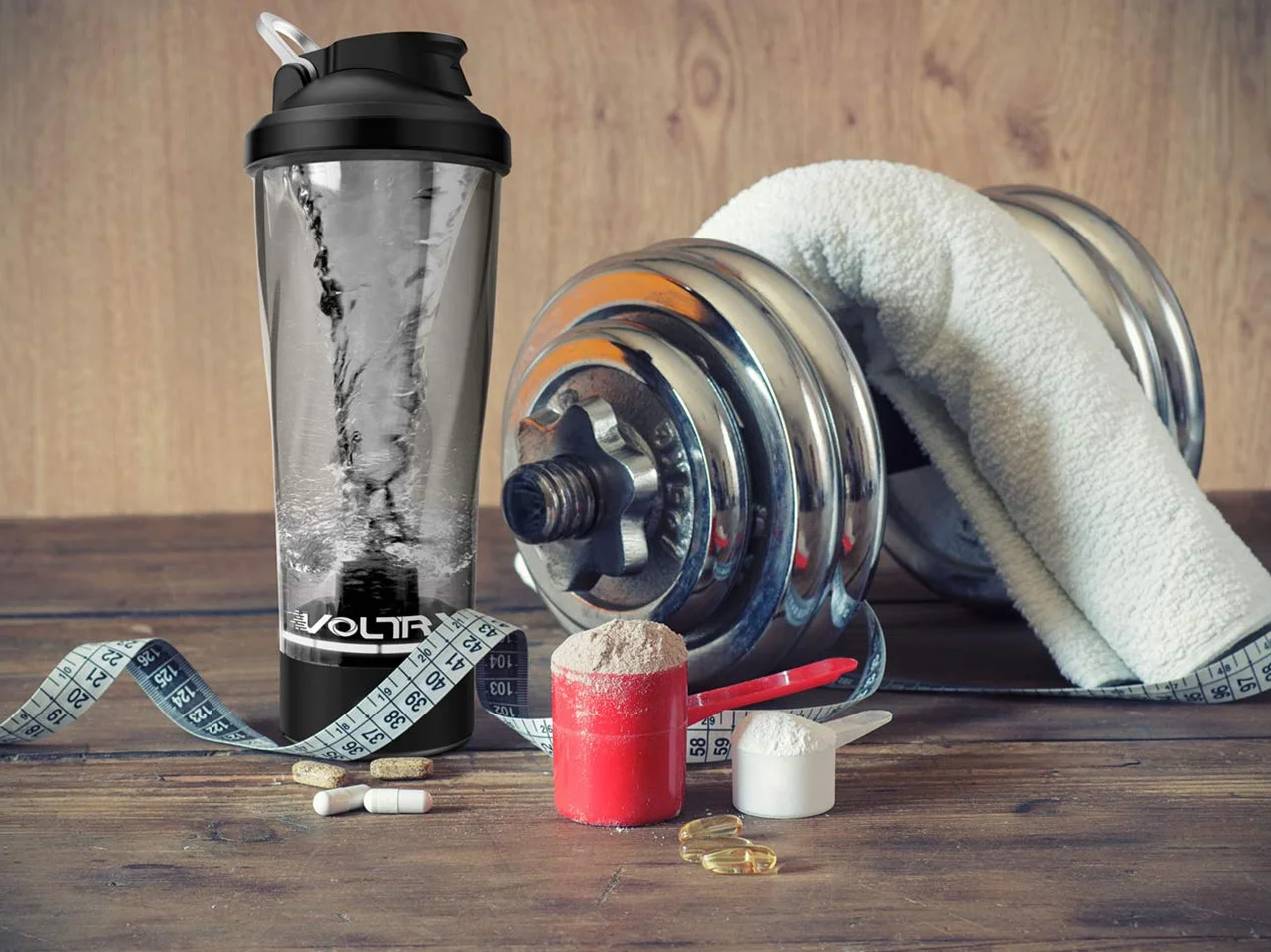 VOLTRX Shaker Elettrico per Proteine Tritan Senza BPA 700ml Vortex Portatile USB Ricaricabile Nero