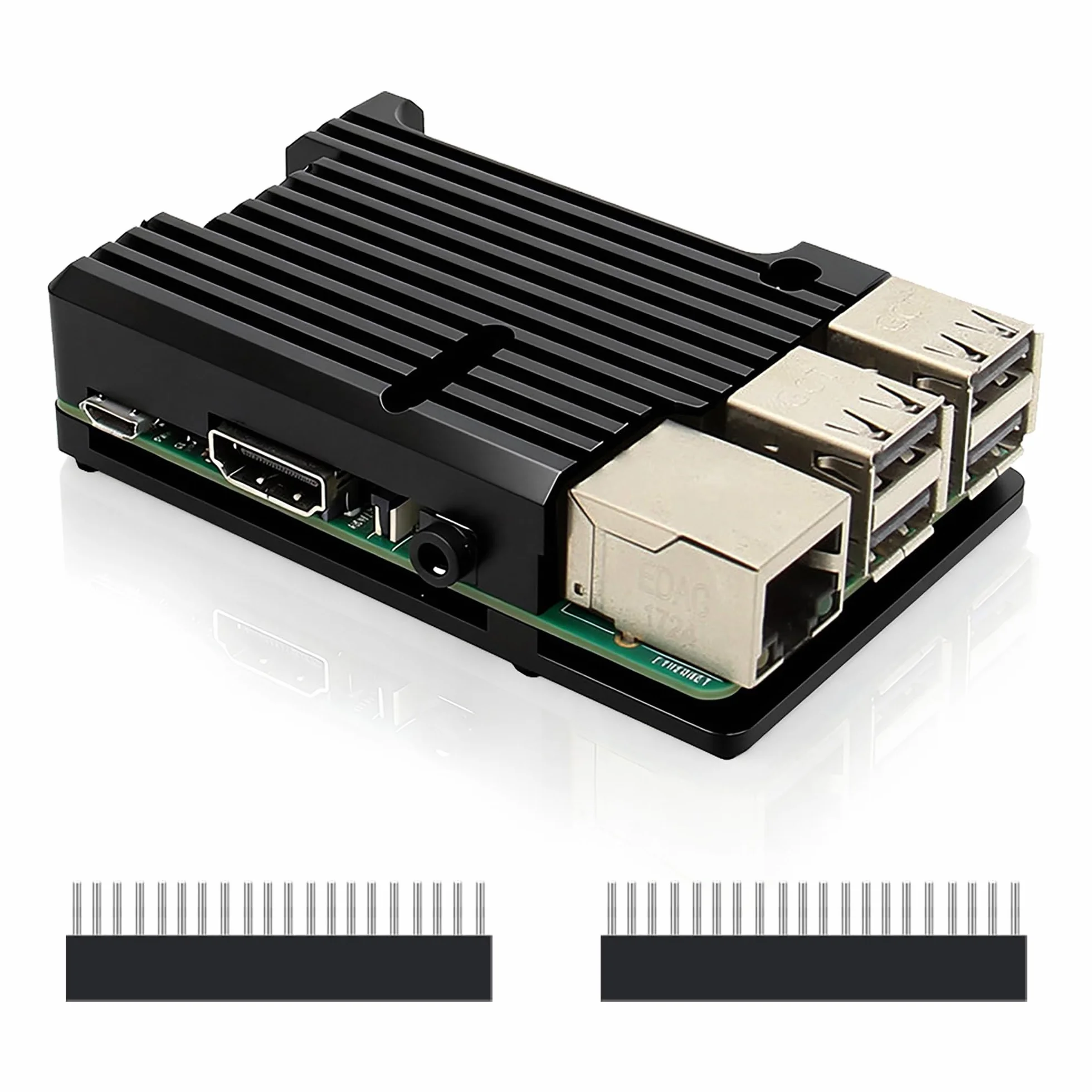 Obudowa chłodząca pasywna z aluminium dla Raspberry Pi 3B+/3B (czarny)