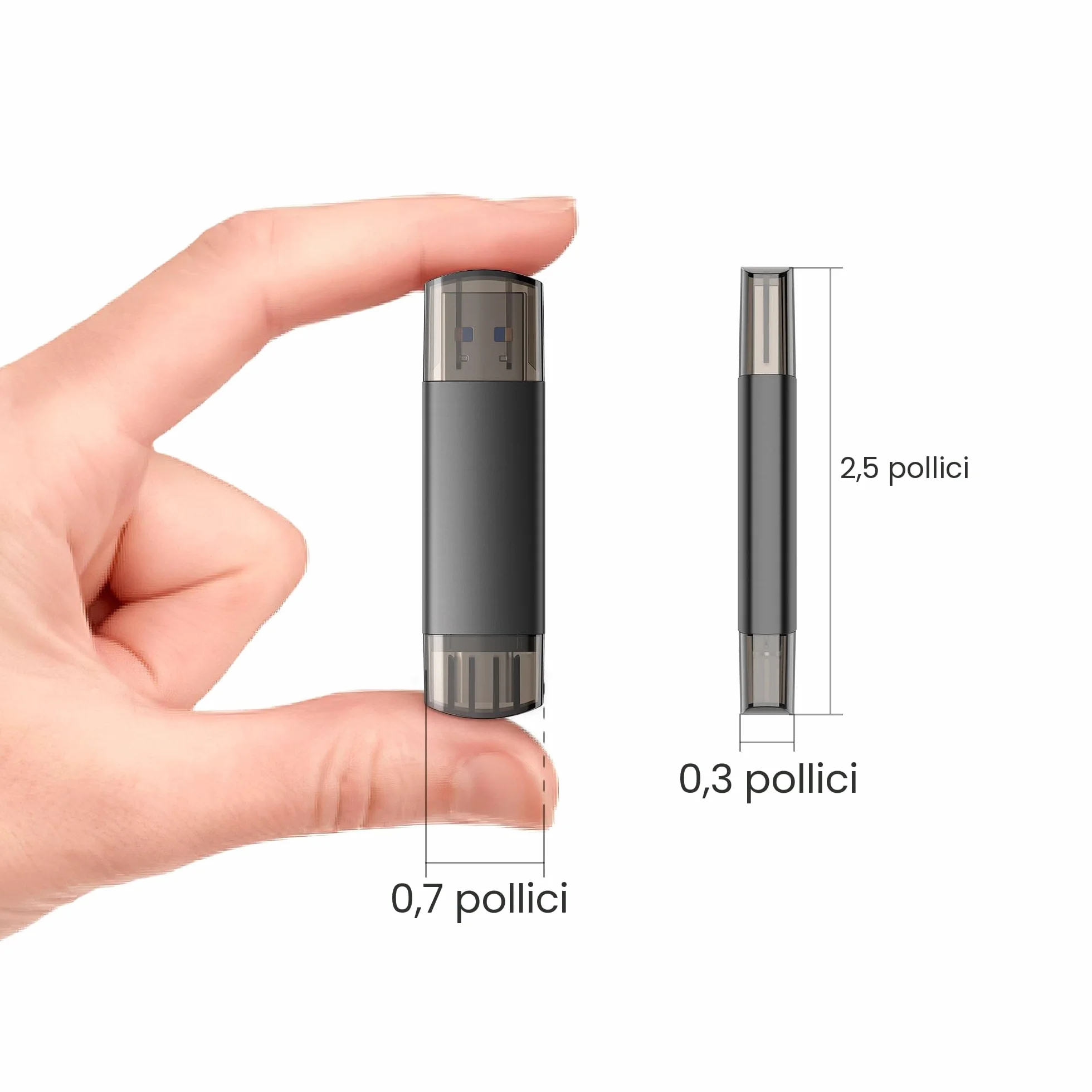 Chiavetta USB 128 gb 3.0 Pen Drive USB C 3.0 2 in 1 OTG Pennetta Chiavette USB C Memoria Stick per Telefono PC Android Alta Velocità Archiviazione Dati Nero