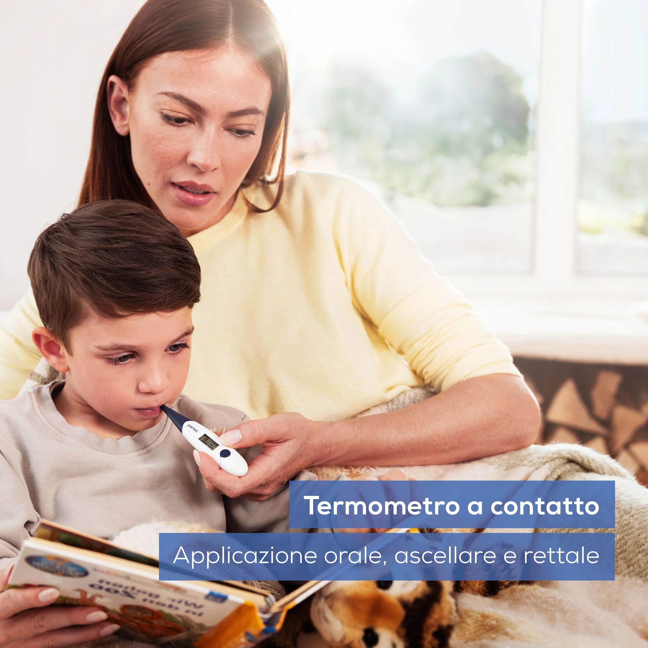 Beurer FT 17 Termometro Digitale Febbre con Punta Flessibile, Orale Rettale Ascellare, Risultato 10s Neonati Bambini Adulti
