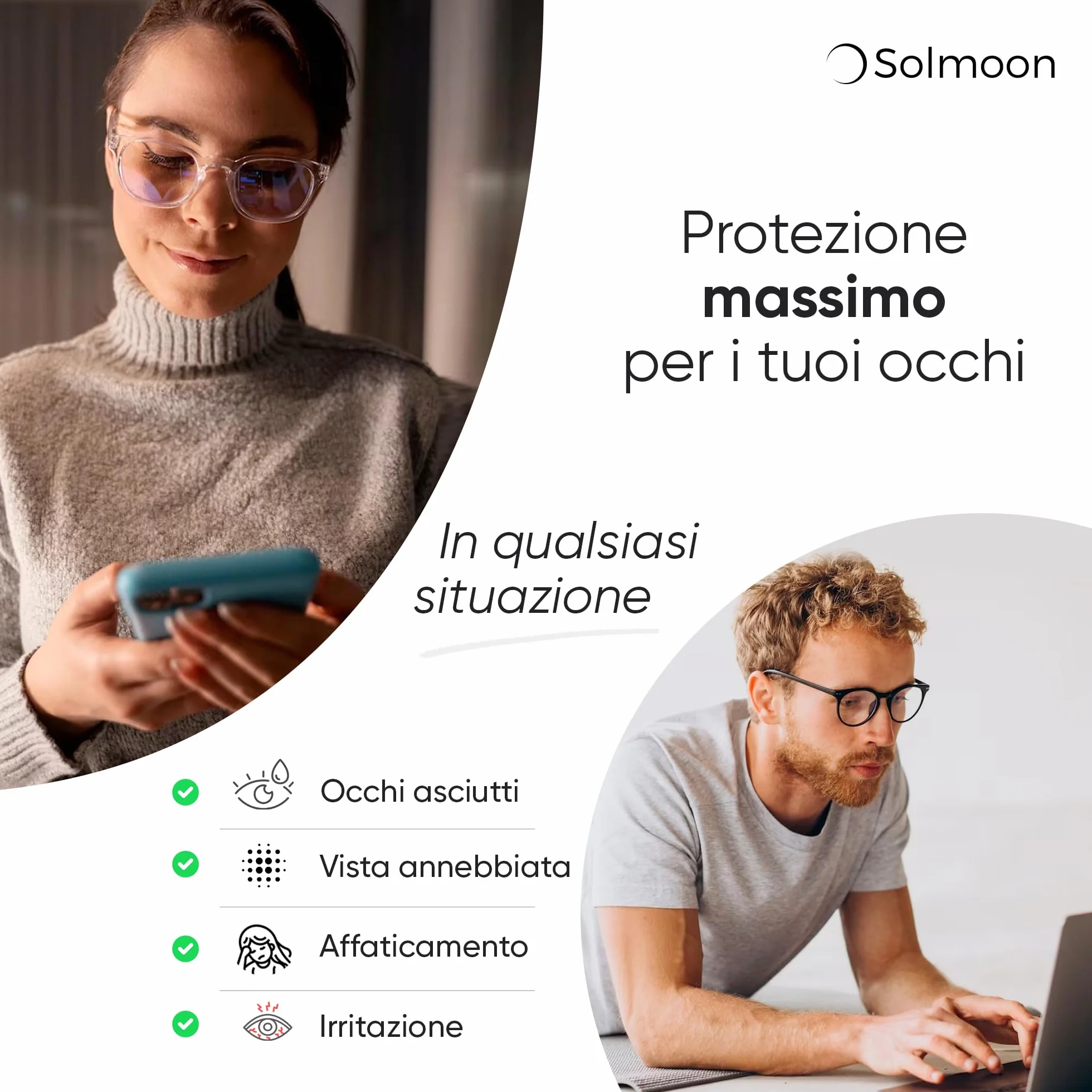 Occhiali Luce Blu Donna Uomo Set 2 Anti Luce Blu Computer Filtro