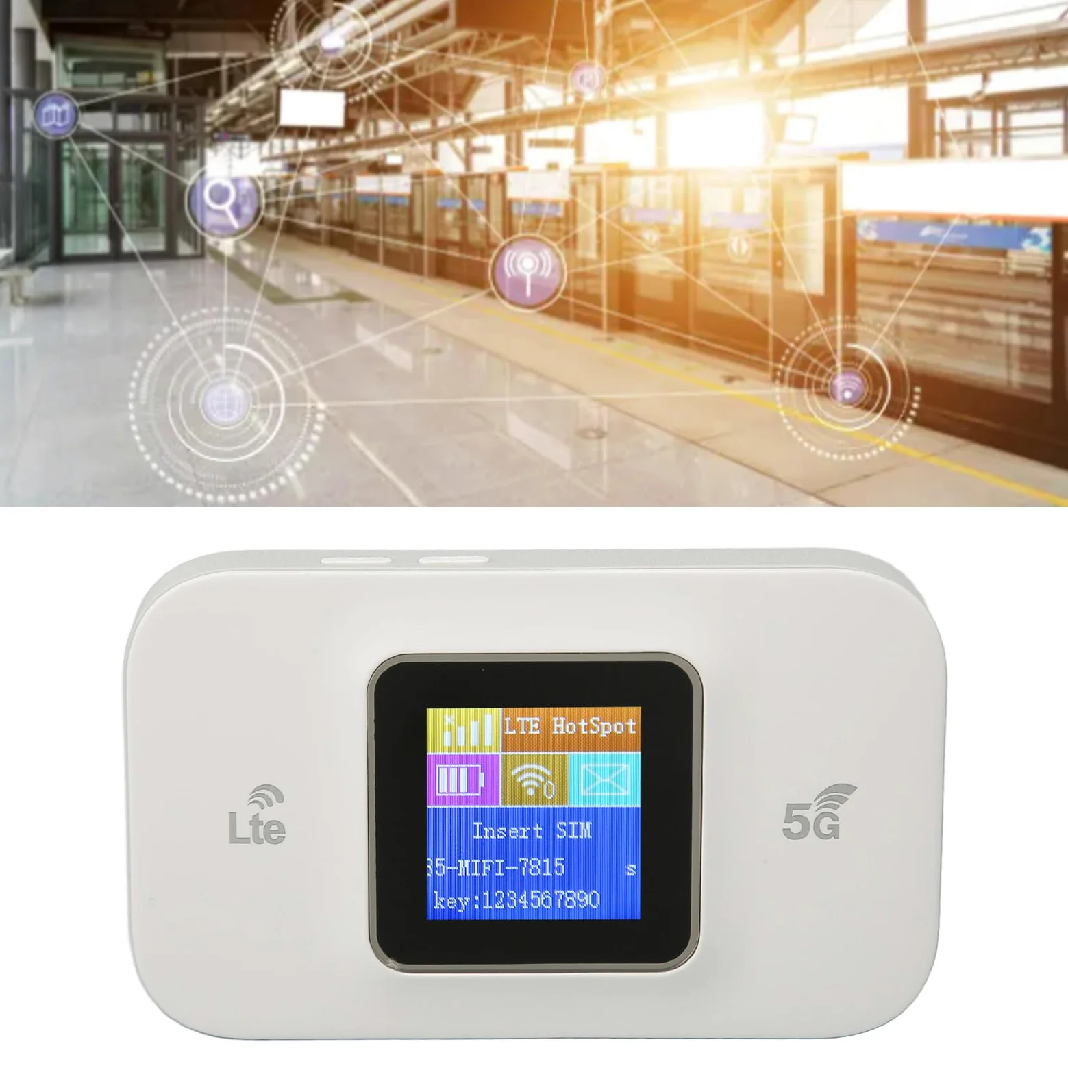 Router Mobile 4G con Condivisione 300 Mbps, per Uso Domestico e Ufficio | Design portatile, supporta fino a 10 dispositivi, plug and play, alimentato tramite USB, ottimo per i viaggi