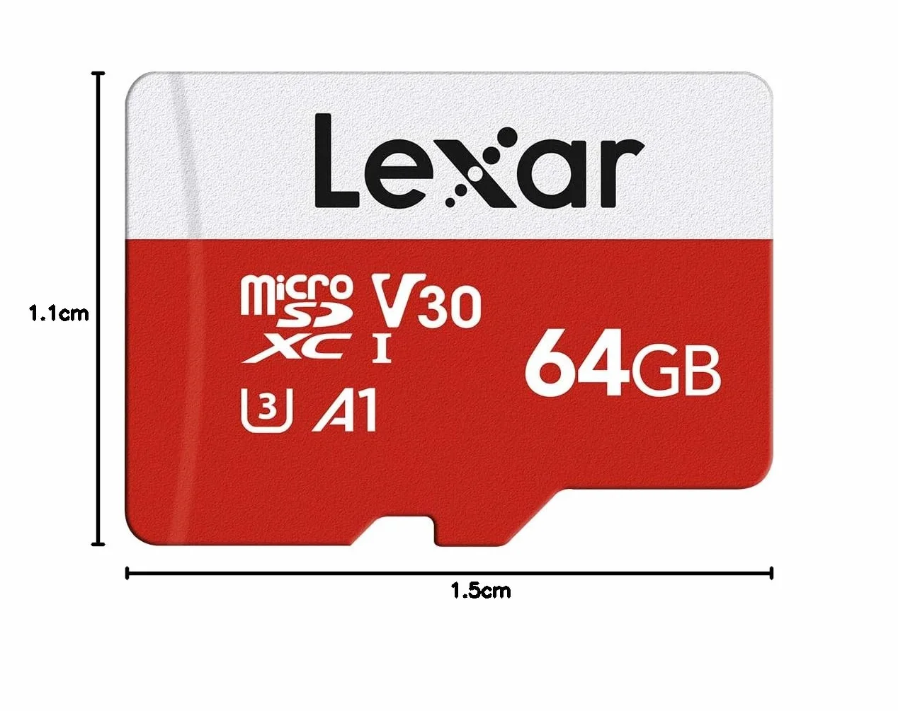 Lexar Micro SD 64 GB Scheda di Memoria microSDXC A1 U3 C10 V30 100 MB/s con Adattatore SD