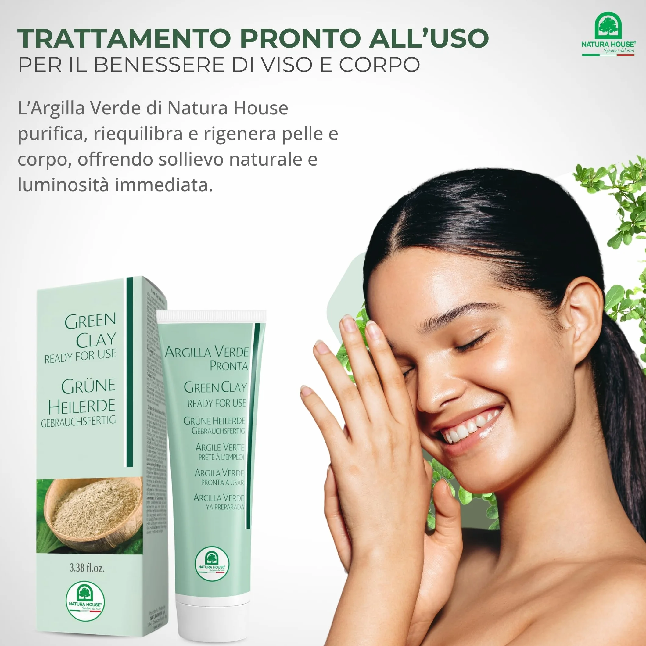 Argilla Verde Ventilata Naturale Purissima, Tubo 100ml, per Impacchi Articolazioni e Maschere di Bellezza