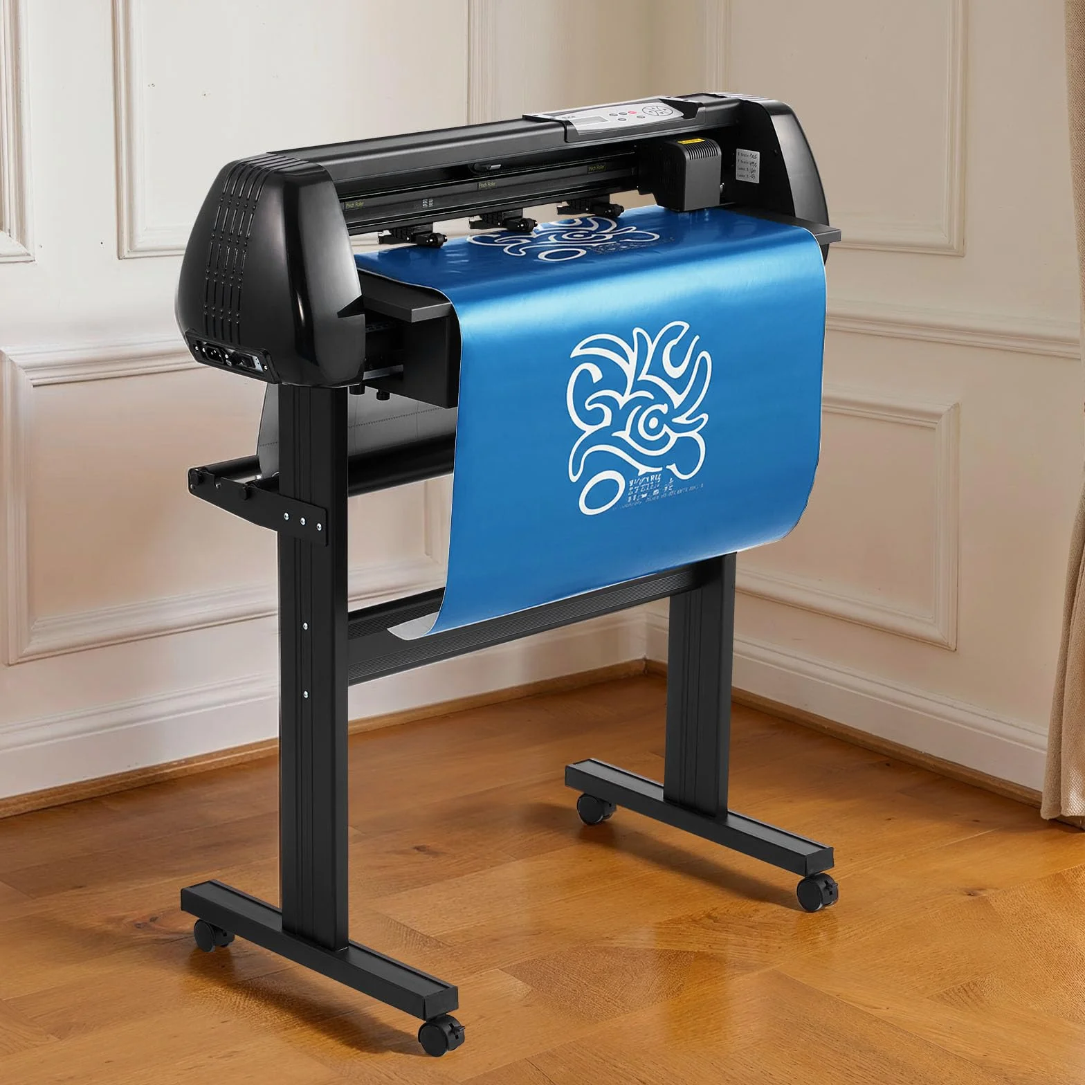VEVOR Plotter da Taglio Vinile, Macchina da Taglio per Vinile, Macchina Taglierina, Larghezza di Alimentazione max. 720 mm, Doppie lame, Forza e Velocità Regolabili, Display LED con Fogli Adesivi