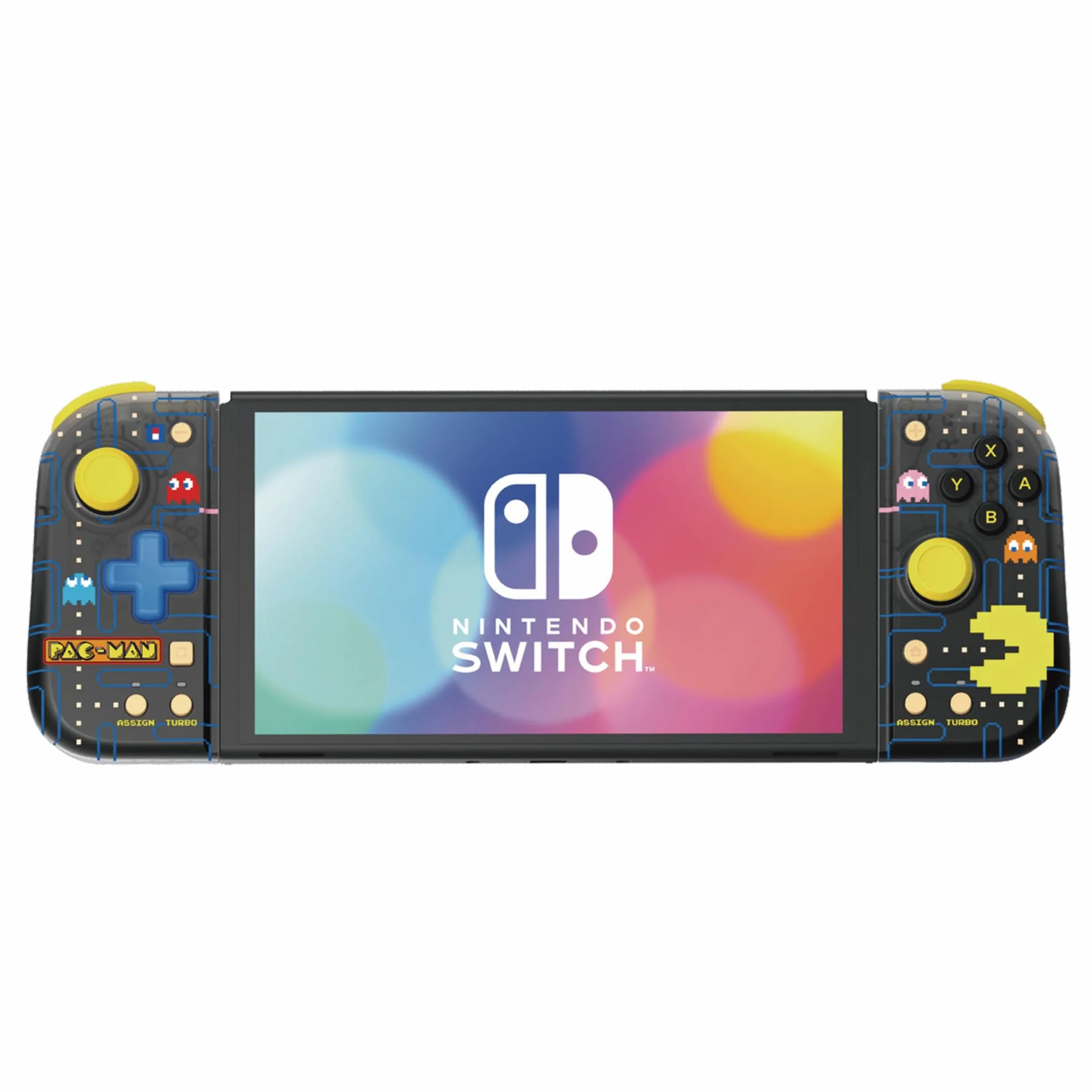 Hori Split Pad Compact (PAC-MAN) Controller Ergonomico Portatile per Nintendo Switch e OLED - Licenza Ufficiale Nintendo e Bandai Namco