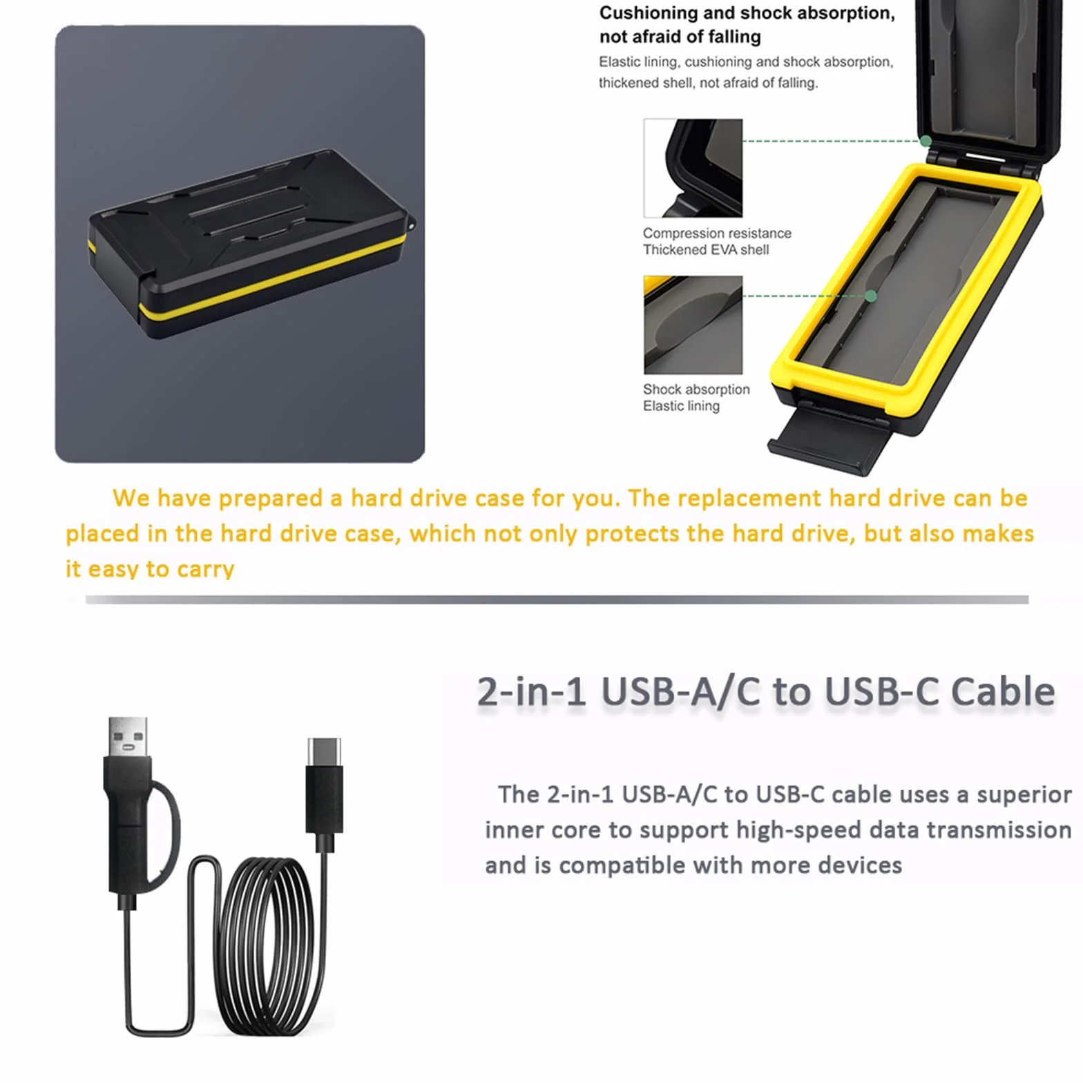 Docooler Duplicatore M.2 NVMe/SATA Clonatore SSD Dual-bay Offline Adattatore USB-C