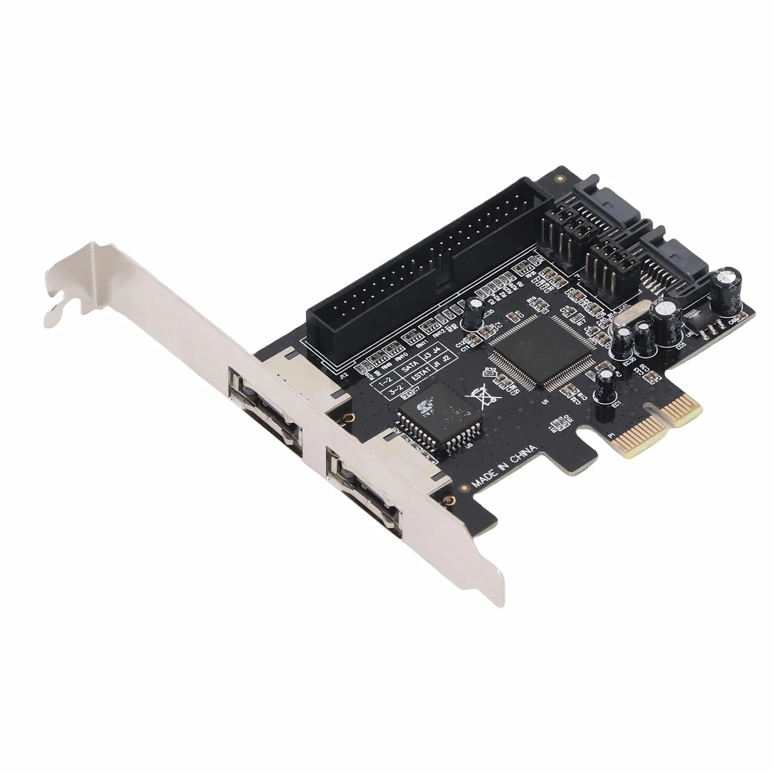 Bewinner Scheda Adattatore PCIe a IDE Scheda Controller PCI Express a Doppia Porta con velocità da 3 Gbs Supporto di Grande capacità per Dischi Rigidi ATA Opzioni di Archiviazione Versatili per