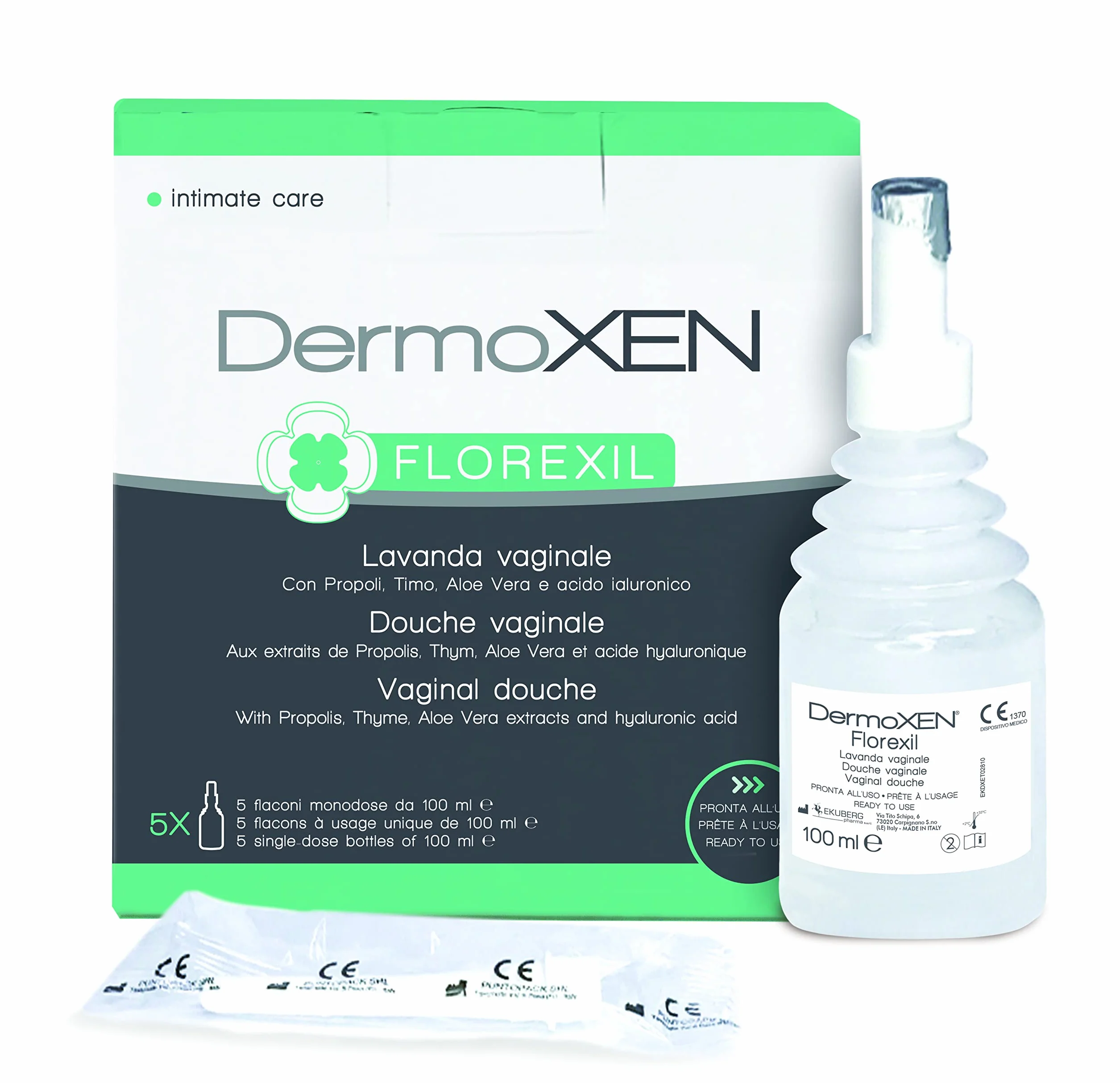 DERMOXEN Lavanda Vaginale 5x100ml Przeciw Candida i Vaginosi z Kwasem Hialuronowym