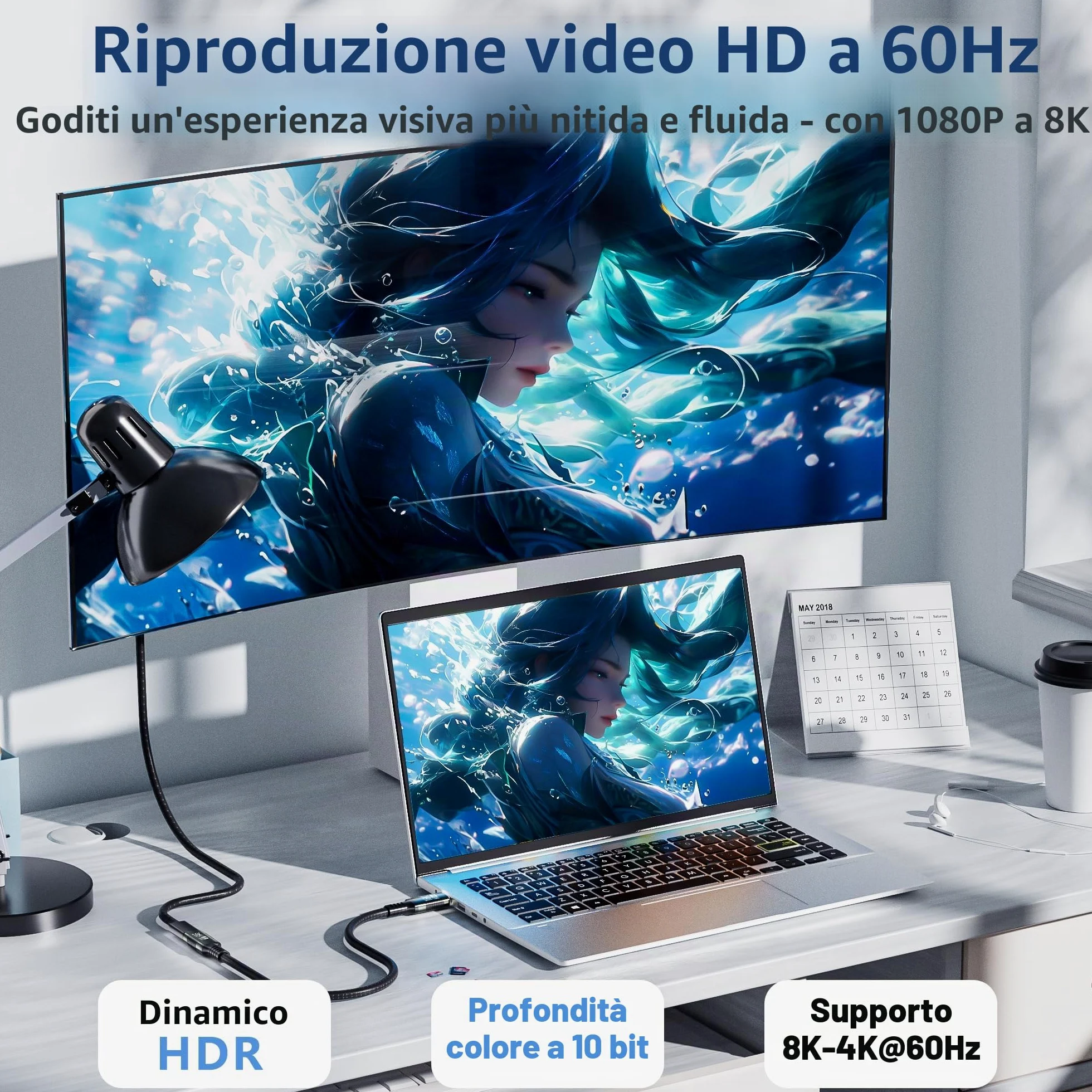 prolunga usbc lungo 3 m,extension usb5 40Gpbs compatibile con prolunga thunderbolt 5,8K@120Hz/4K@60Hz type c femmina maschio 240W Ricarica rapida per Thunderbolt 4/3,USB 4/3, SSD eGPU.