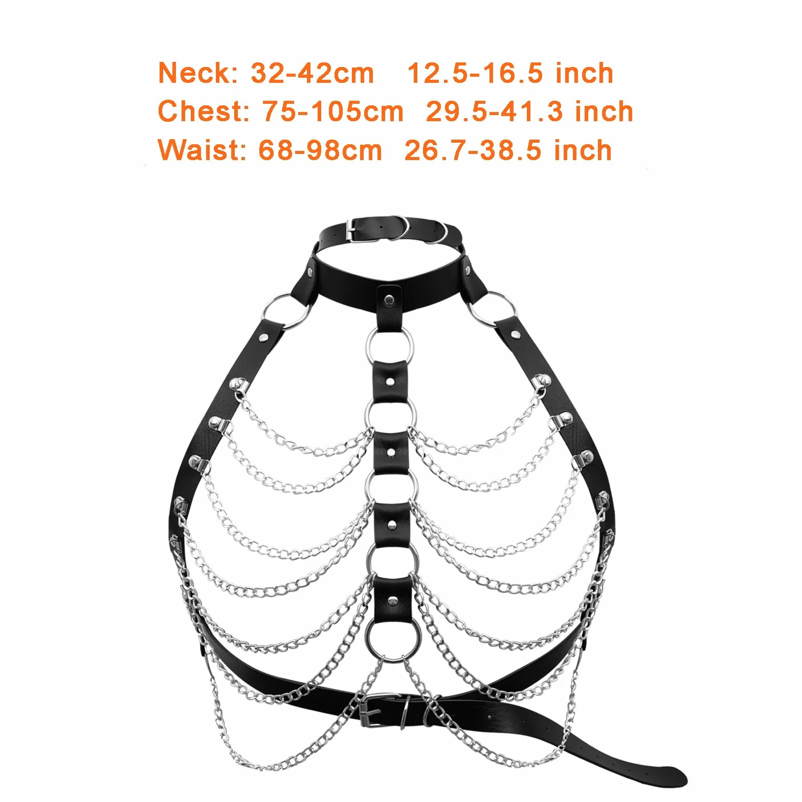 Reggiseno in pelle Cinghia Body Punk Gothic Halloween Accessori