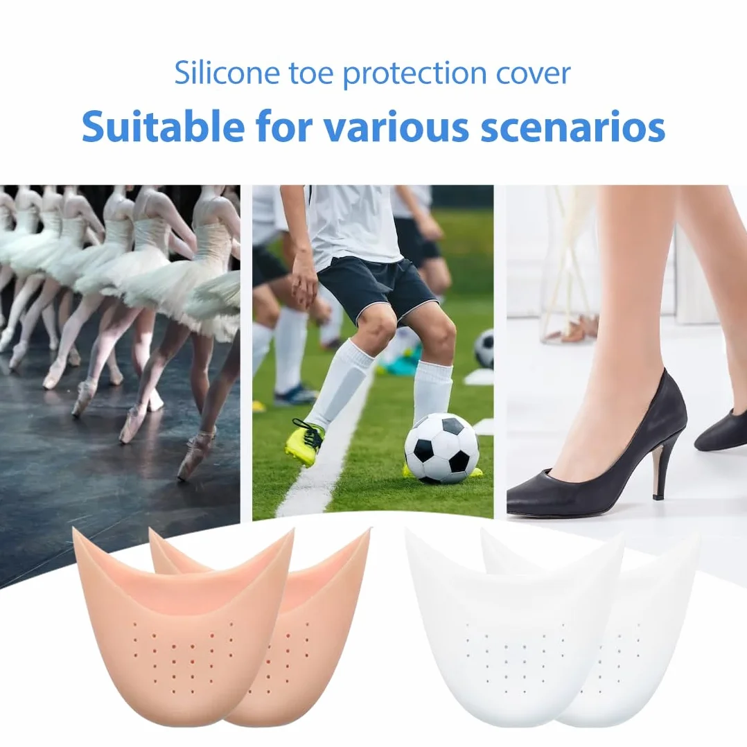 Salvapunte in Silicone Gel Avampiede Cuscinetti Metatarsali per Scarpe a Punta Ballet Danza Classica, 2 paia