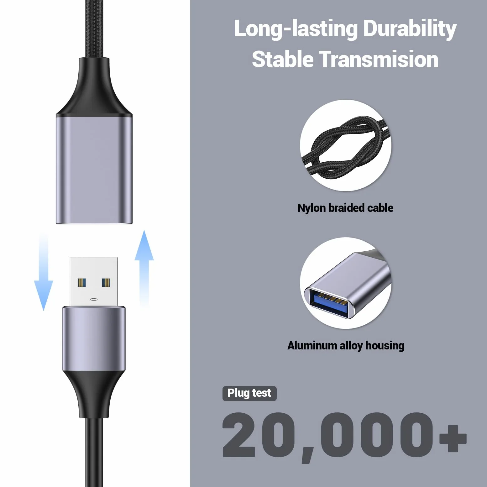 Pastall Cavo USB femmina a C maschio (1 m), adattatore di tipo C, adattatore da USB C a USB 3.0, femmina C a maschio A per telefono/laptop/tablet/switch dispositivo USB-C