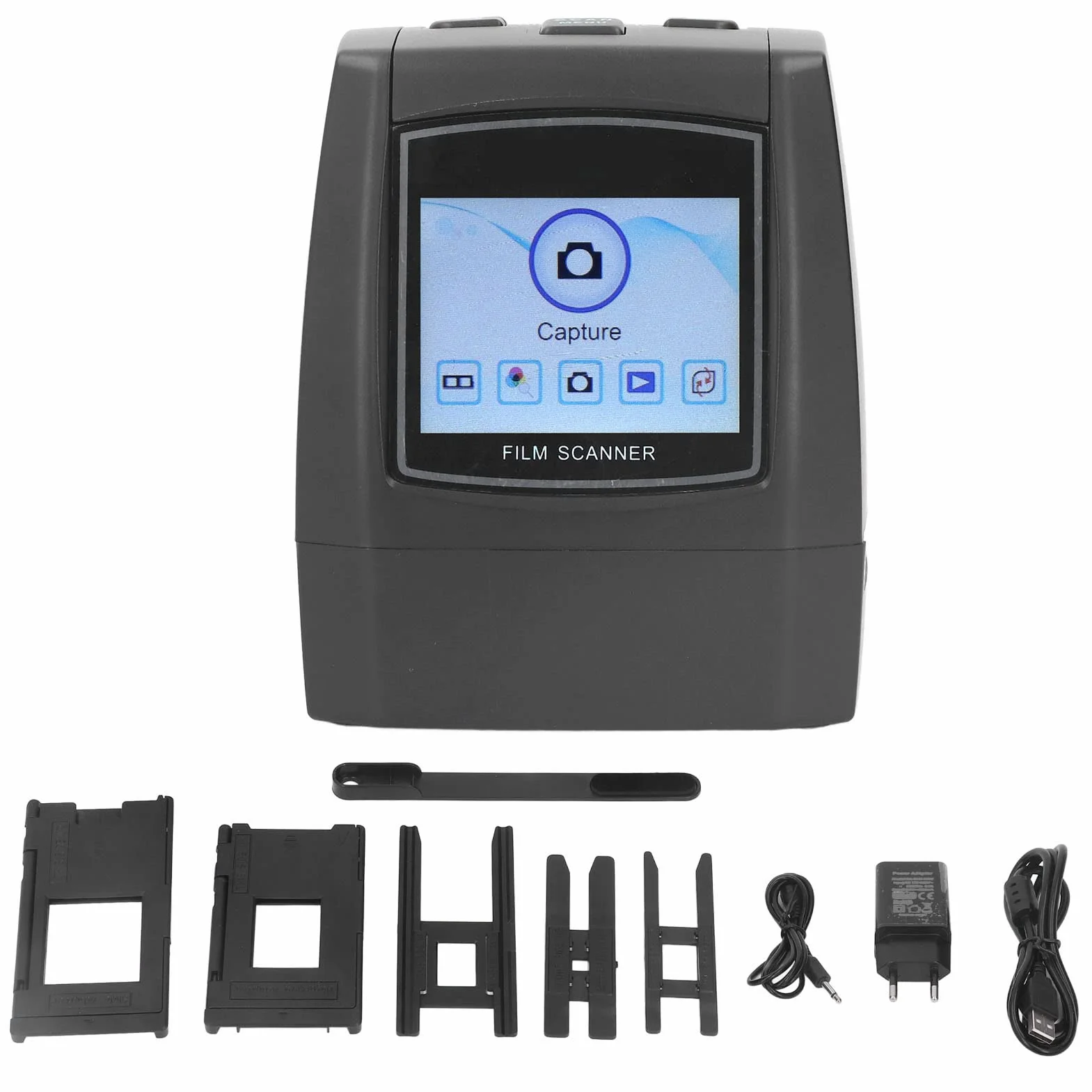 Fockety Scanner per pellicole Negative, USB2.0 22MP Display TFT a Colori da 2,4 Pollici Scanner per pellicole digitali USB 5V1A Scanner per Diapositive per studi fotografici Istituti di Ricerca TV