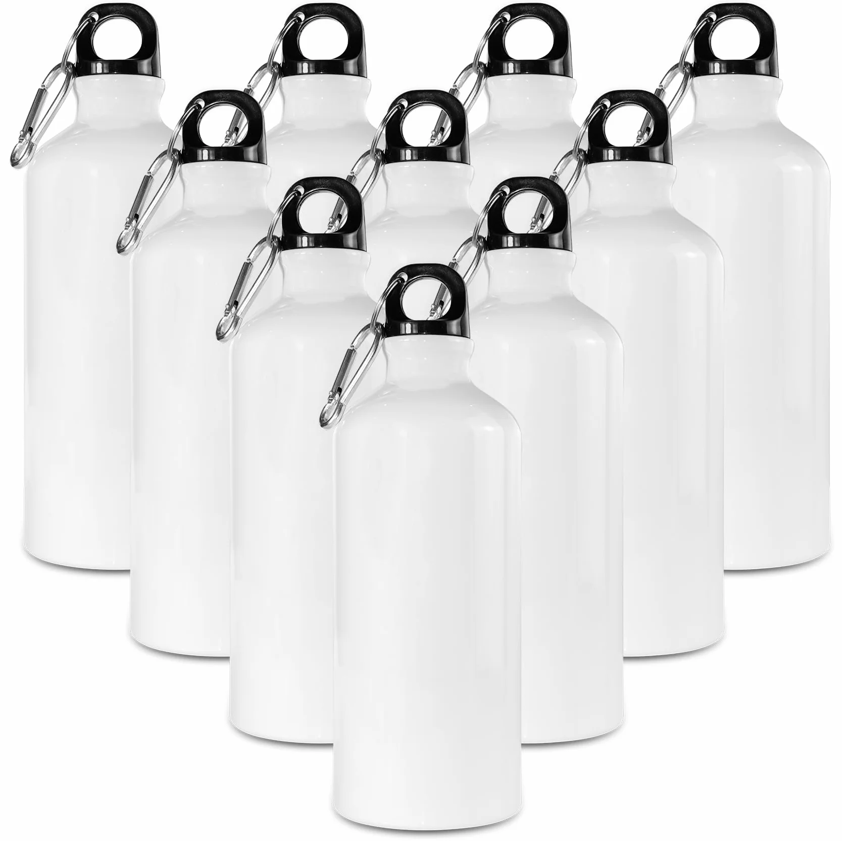 MR.R 10pcs 20oz 600 ml sublimazione bianca in alluminio in alluminio sport bottiglia di bottiglia per la stampa di trasferimento di calore sublimazione