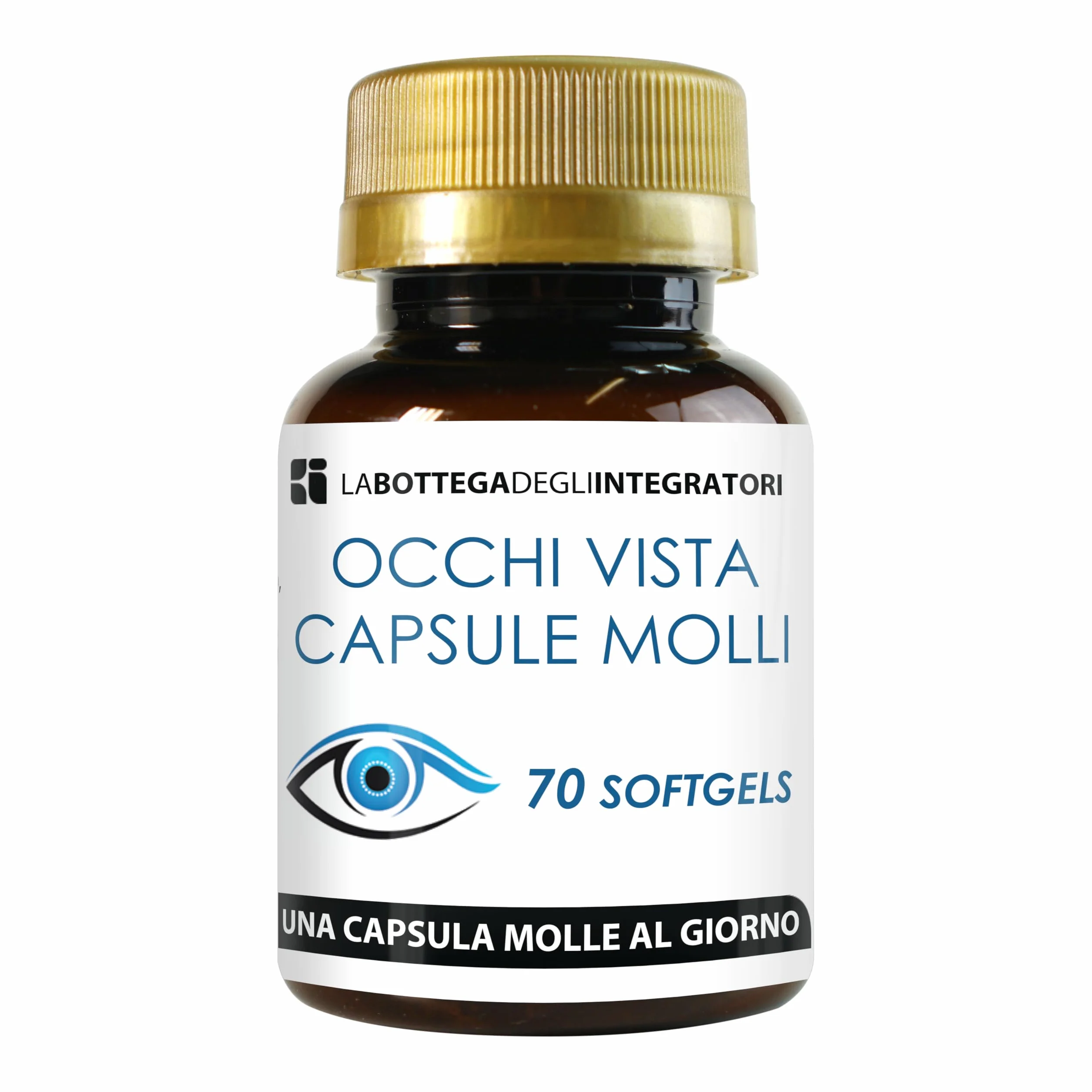 Integratore Visione Occhi Vista 70 Softgels Luteina Zinco Olio di Pesce Omega 3 DHA EPA LA BOTTEGA DEGLI INTEGRATORI