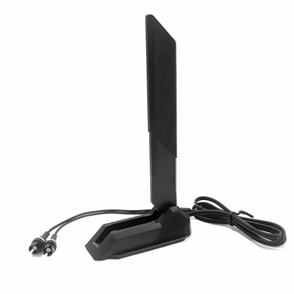 Gintai WiFi 7 Antenna per ASUS ROG Crosshair X870E/STRIX B850 B860 X870 Z790 Z890/per Maximus Z890 Z790 WLAN Amplificatori WiFi 7 Scheda Gaming Tri-Band 12dBi Bluetooth 5.4, Base Magnetica (Black)