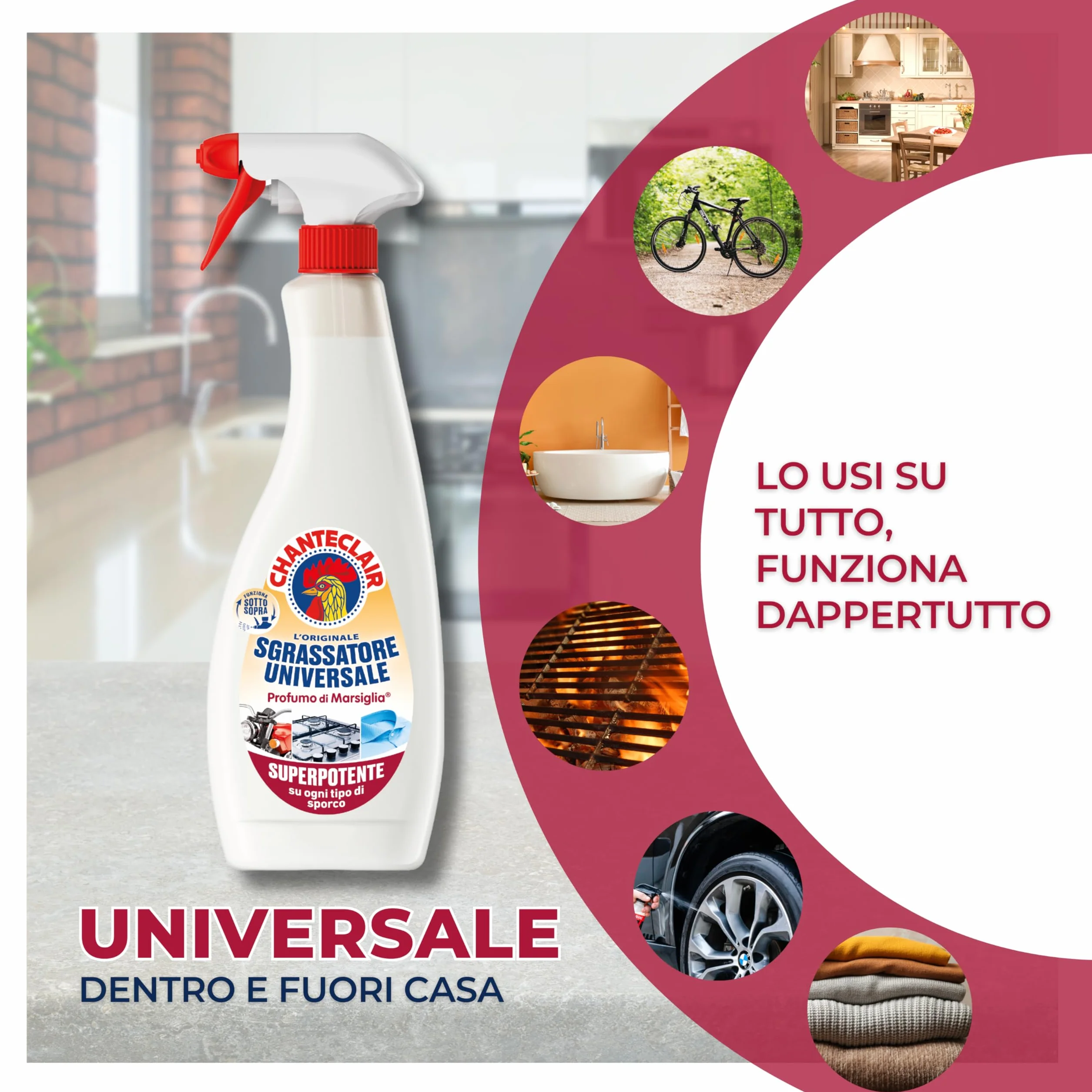 Chanteclair Sgrassatore Universale Profumo di Marsiglia Spray 12x750ml